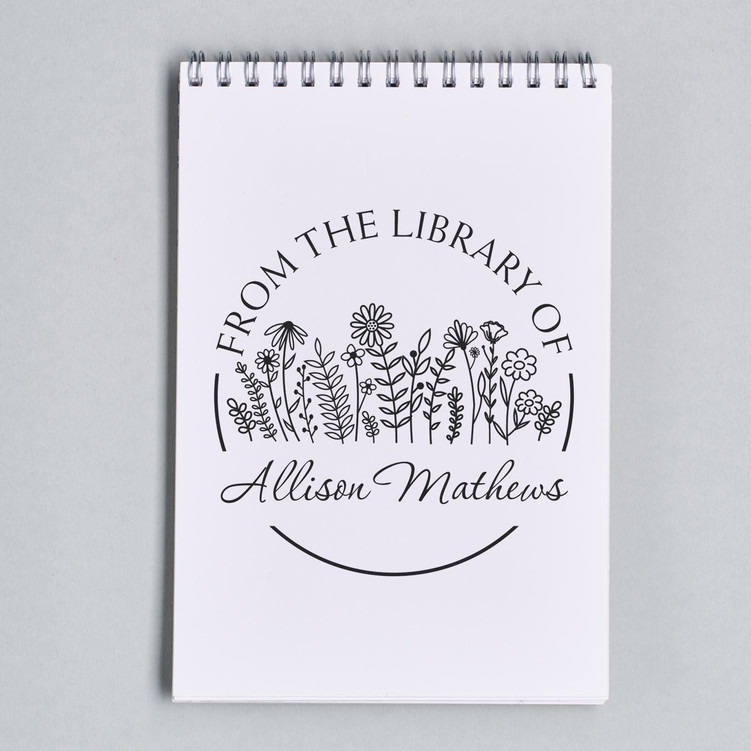 PSI Pre-Inked Alluring Bouquets Custom Made Book Lover Stamp - Engineer Seal Stamps