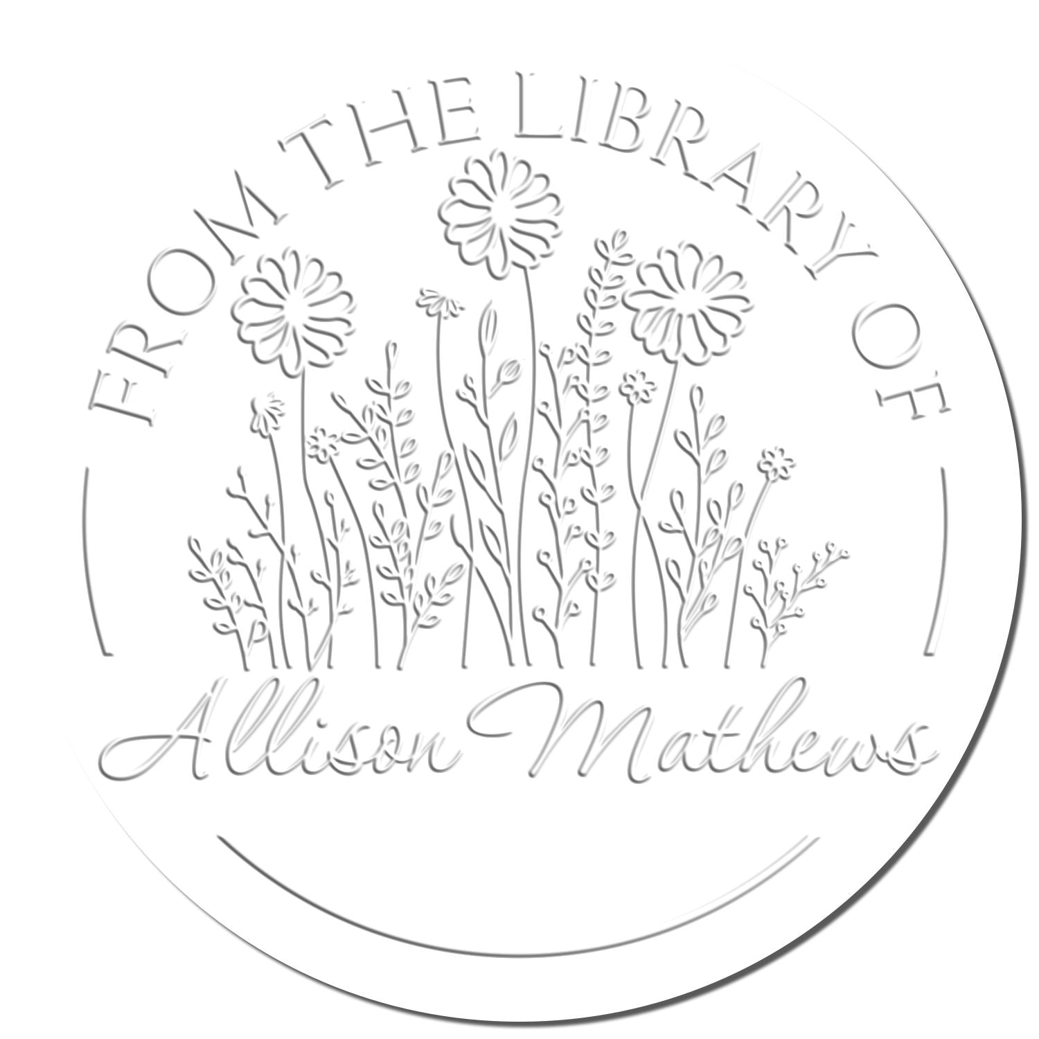 Hybrid Majestic Meadow Custom Library Embossing Seal - Engineer Seal Stamps