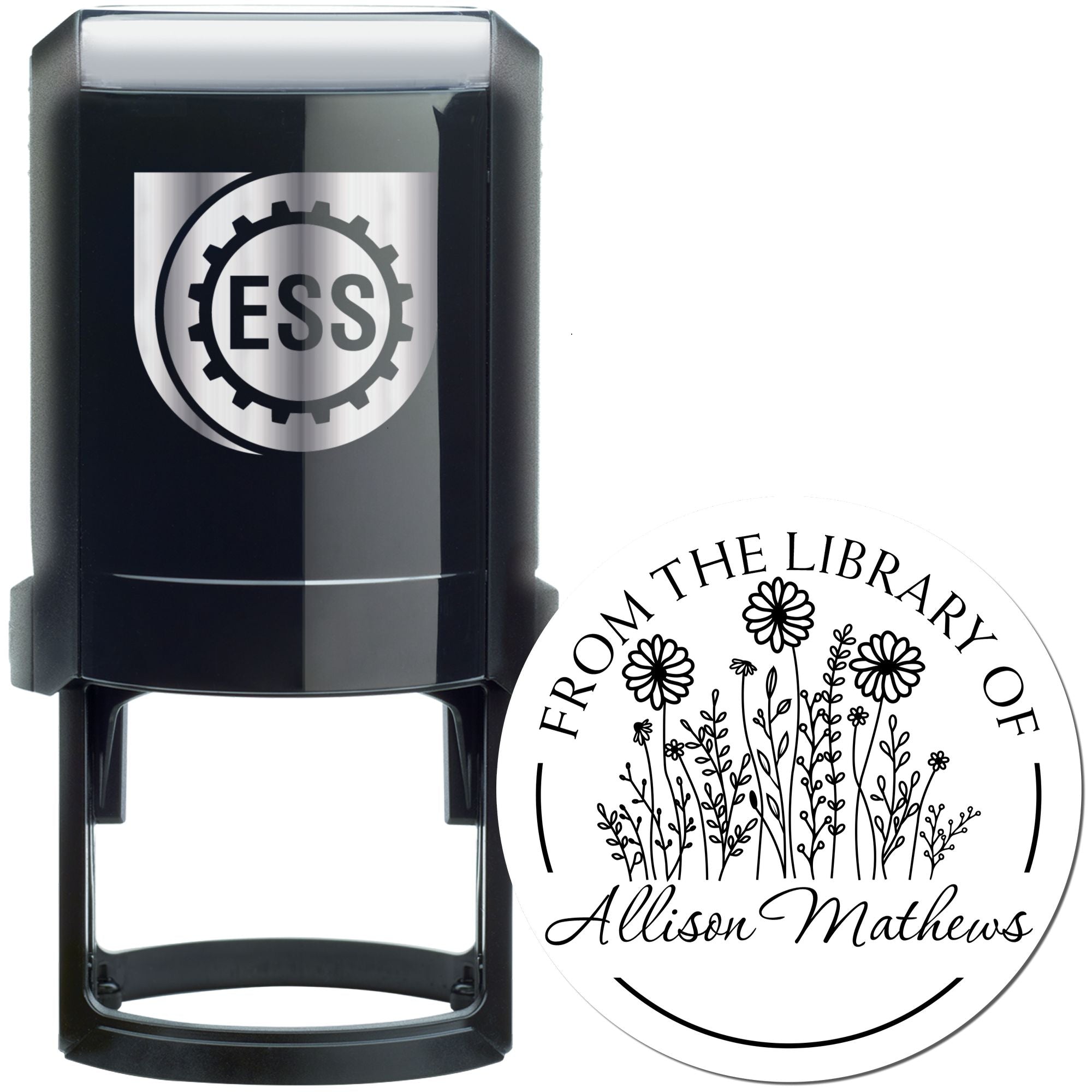 Self-Inking Majestic Meadow Customized Name Inscription Stamper