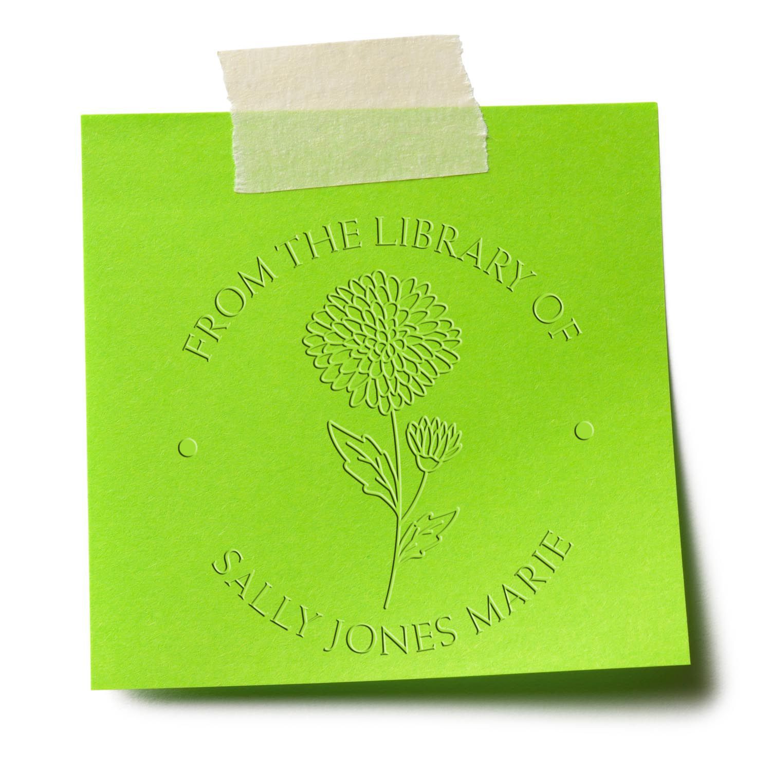 Soft November Chrysantemum Custom Made Love It Embossed Stamp