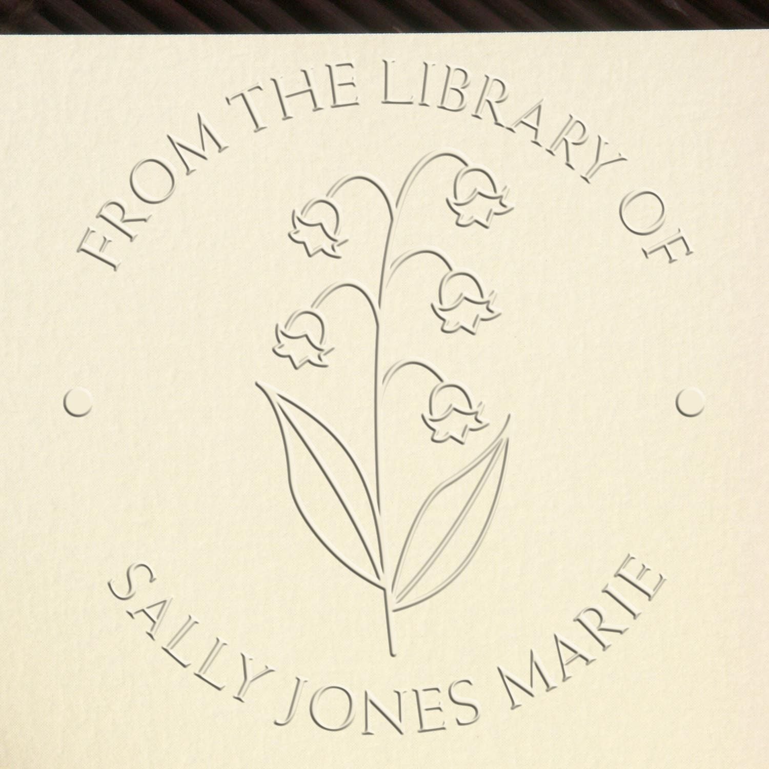 Hybrid May Lily of the Valley Custom Made Personal Library Embossing Stamp - Engineer Seal Stamps