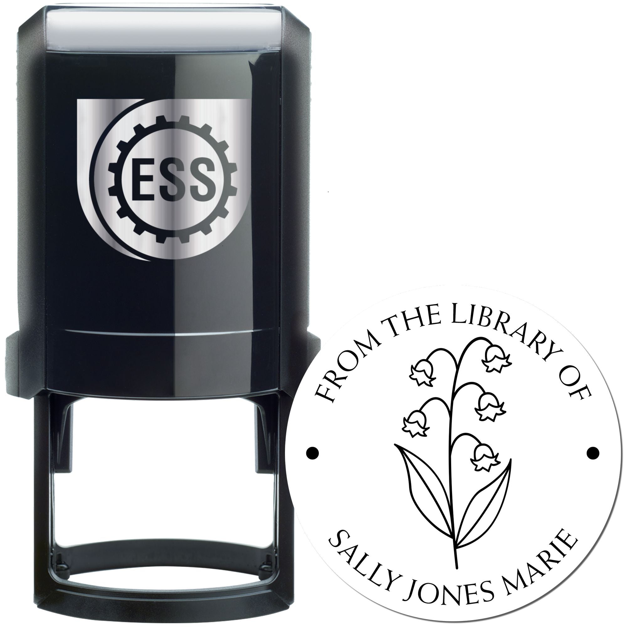 Self-Inking May Lily of the Valley Custom Made Book Lover Stamp