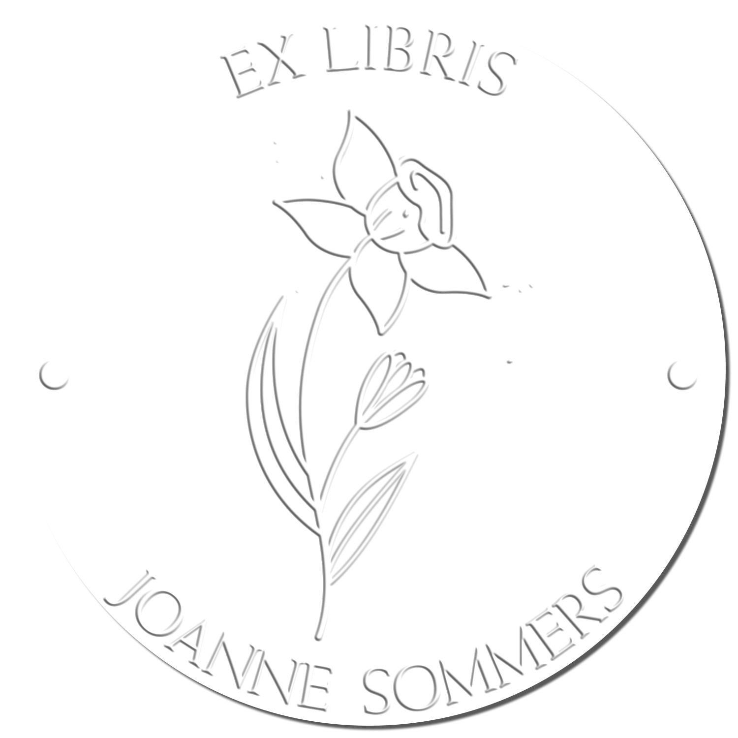 Hybrid March Daffodil Custom Made Personal Library Seal Press - Engineer Seal Stamps