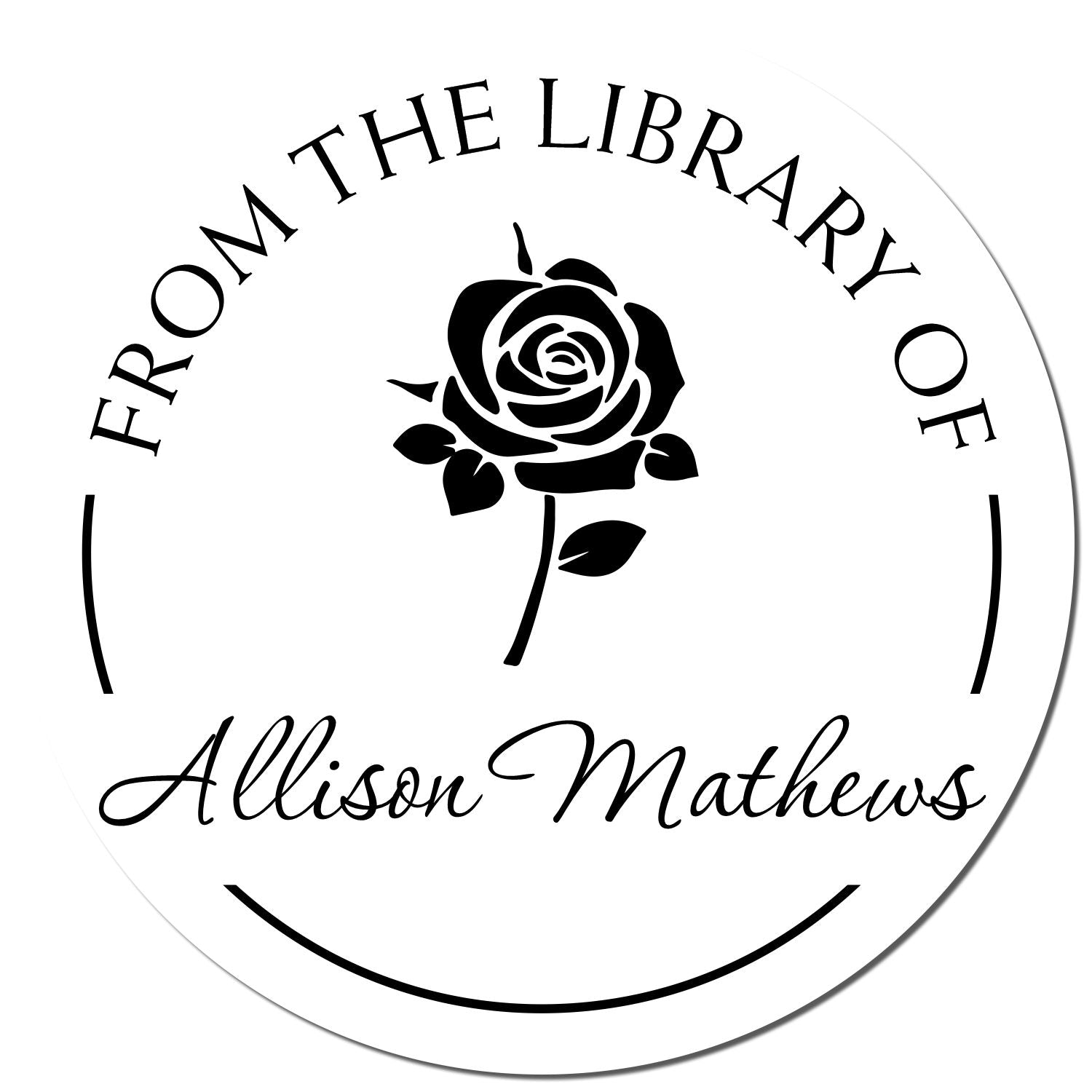 PSI Pre-Inked Prolific Rose Custom Made Bookworm Stamp - Engineer Seal Stamps