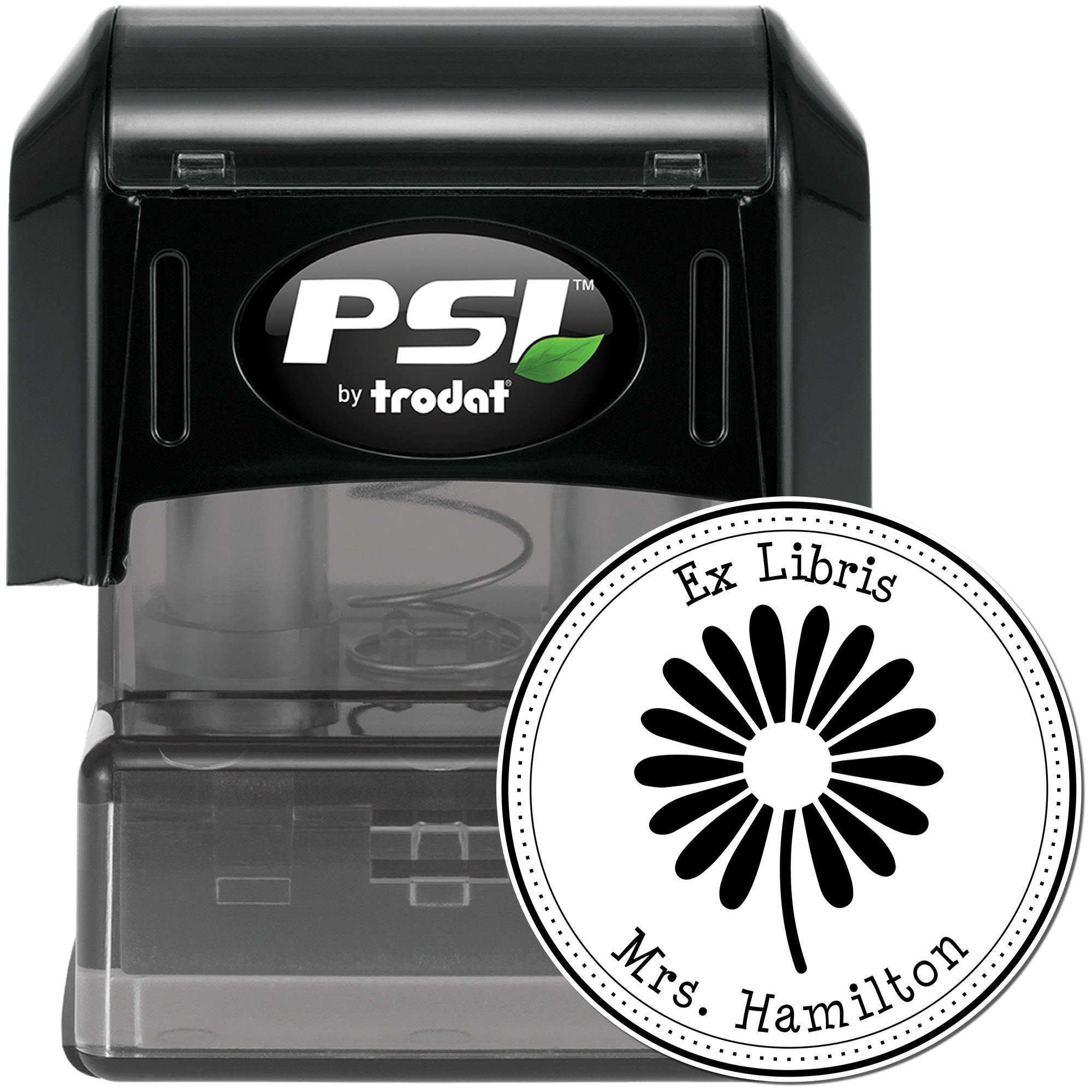 PSI Pre-Inked Ravishing Daisy Customized Read It Love It Stamper - Engineer Seal Stamps