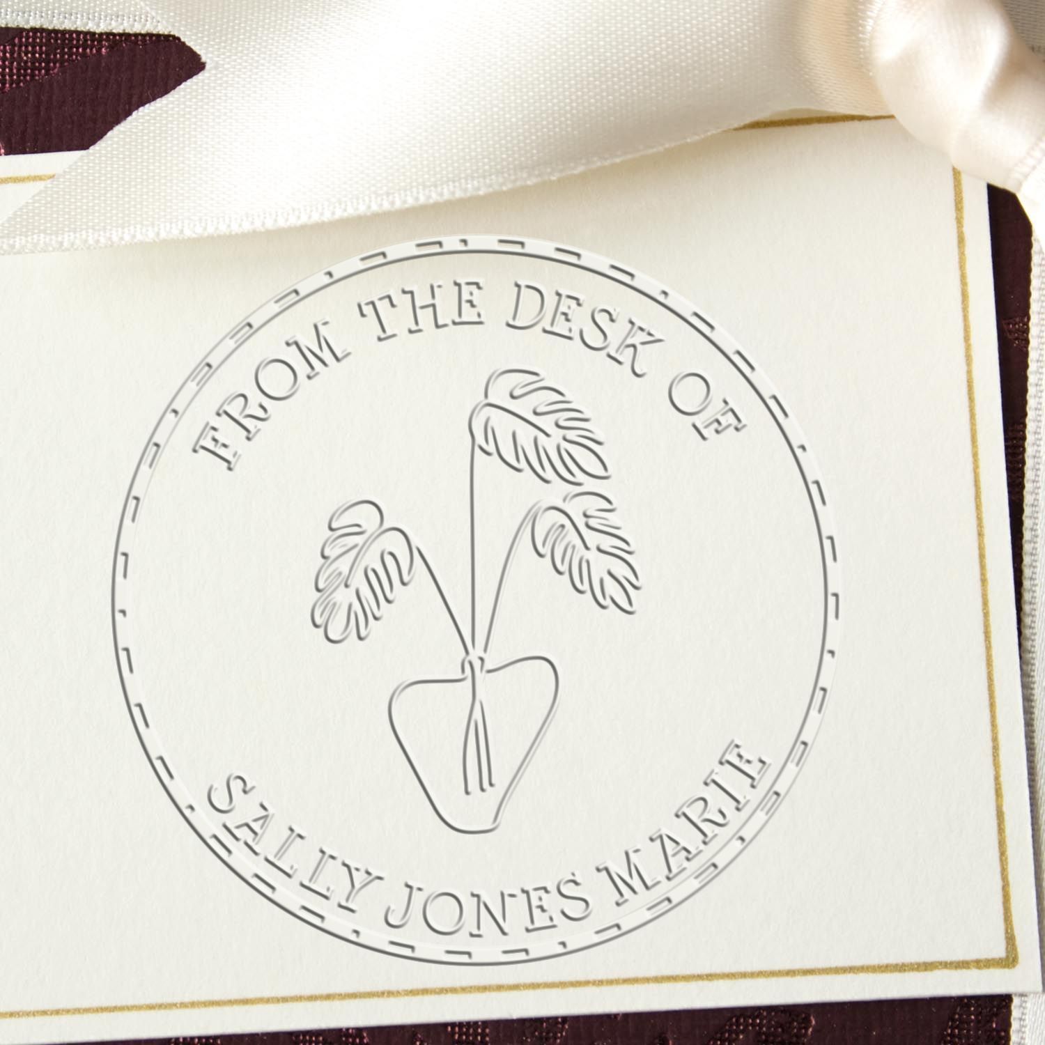 Hybrid Tantalizing Greenery Custom Book Ownership Label Seal Press - Engineer Seal Stamps