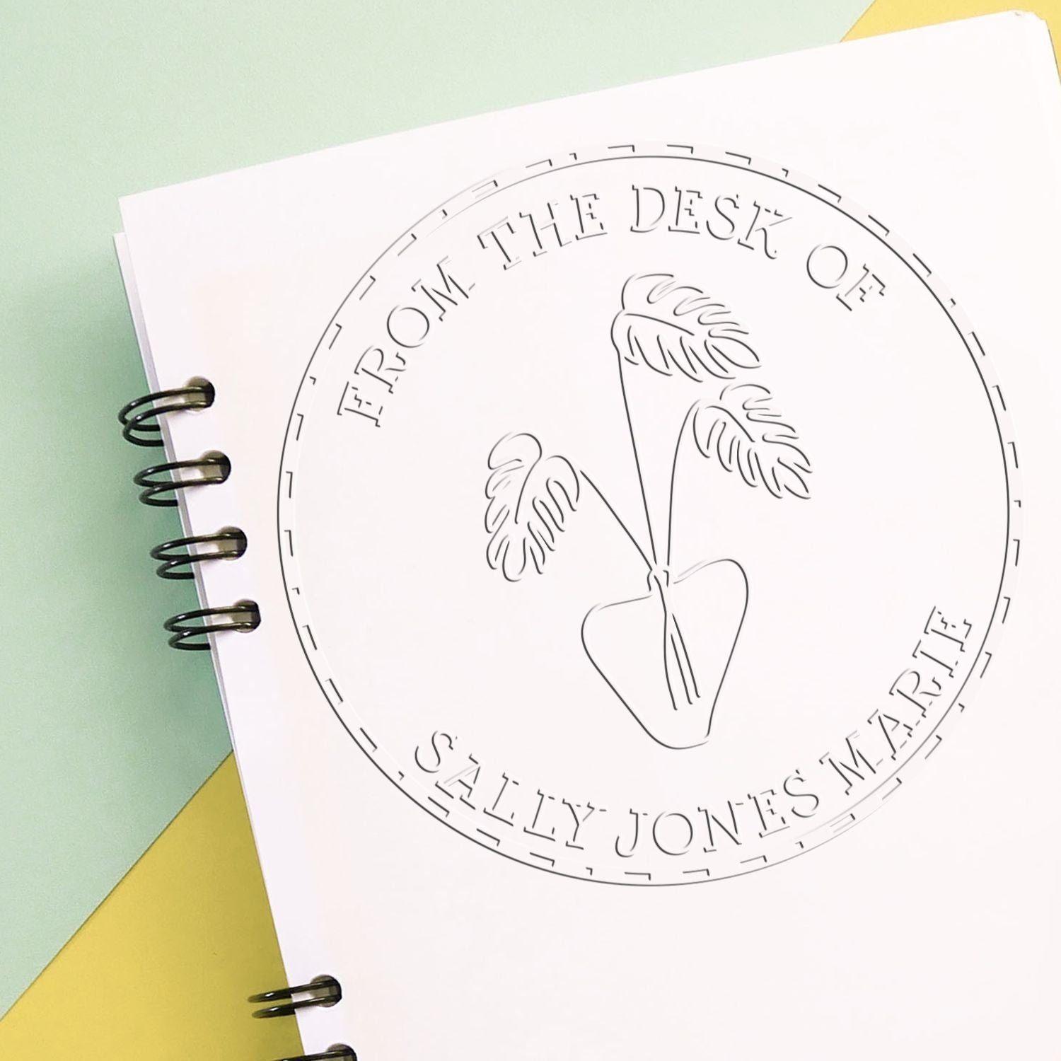 Soft Tantalizing Greenery Custom Bibliophile Embossing Seal