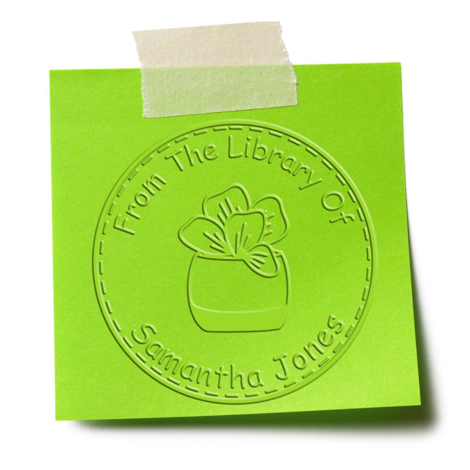Soft Flourishing Foliage Custom Bibliophile Seal Press