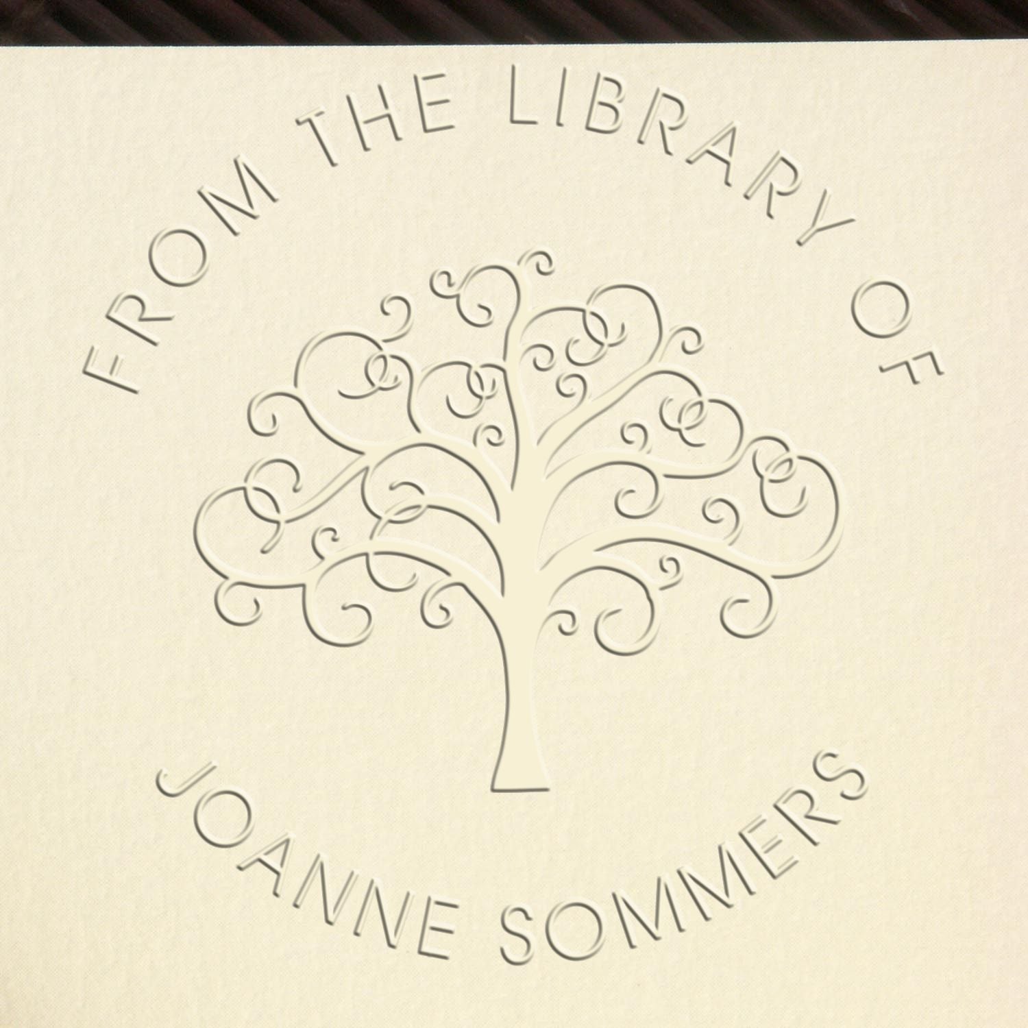 Soft Opulent Wisdom Tree Custom Book Name Seal Press