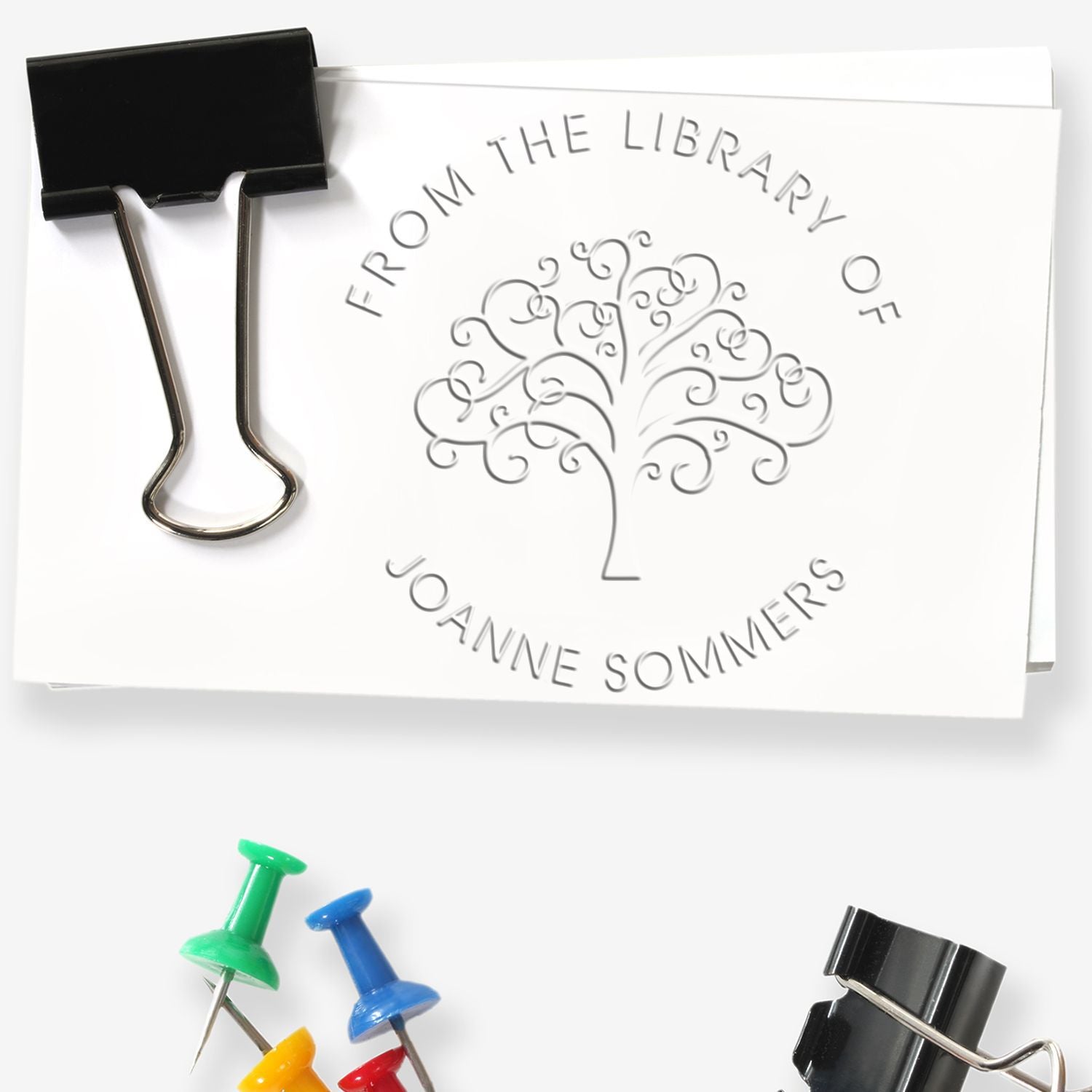 Hybrid Opulent Wisdom Tree Custom Library Collection Embossing Seal - Engineer Seal Stamps