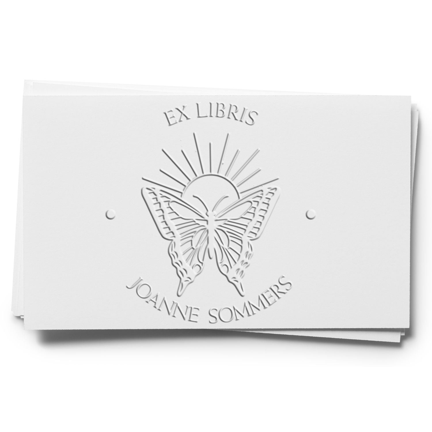 Soft Scintillating Butterfly Custom Personal Library Paper Embosser
