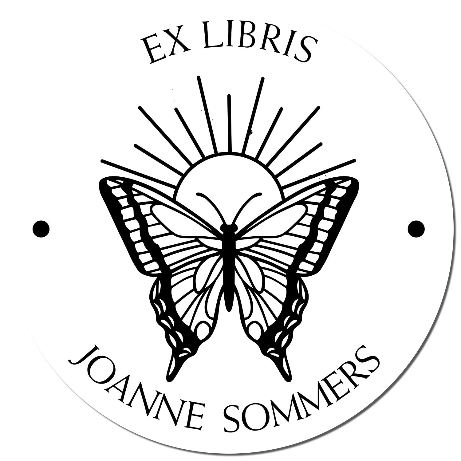 PSI Pre-Inked Scintillating Butterfly Custom Made My Library Stamper - Engineer Seal Stamps