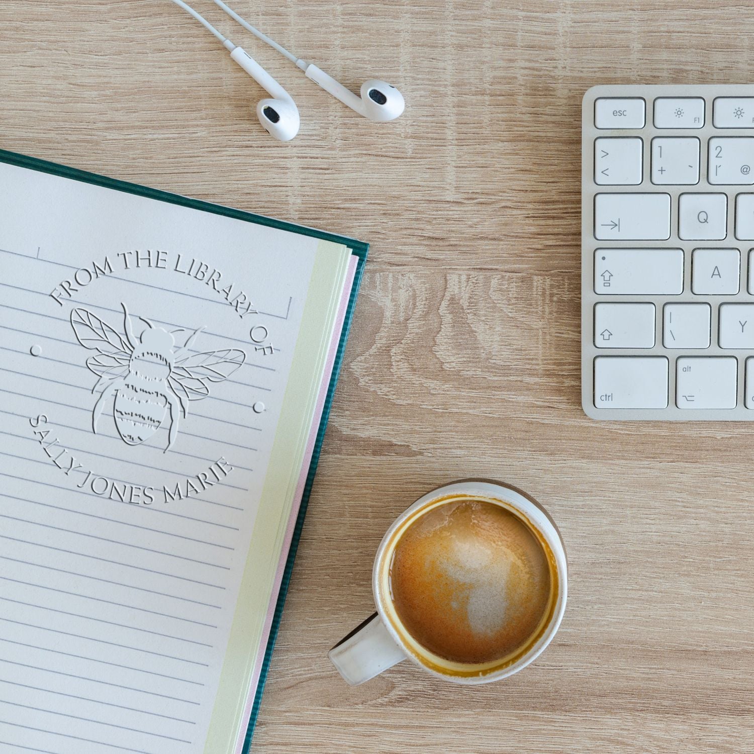 Hybrid Resplendent Hive Custom Made Bibliophile Embossing Stamp - Engineer Seal Stamps