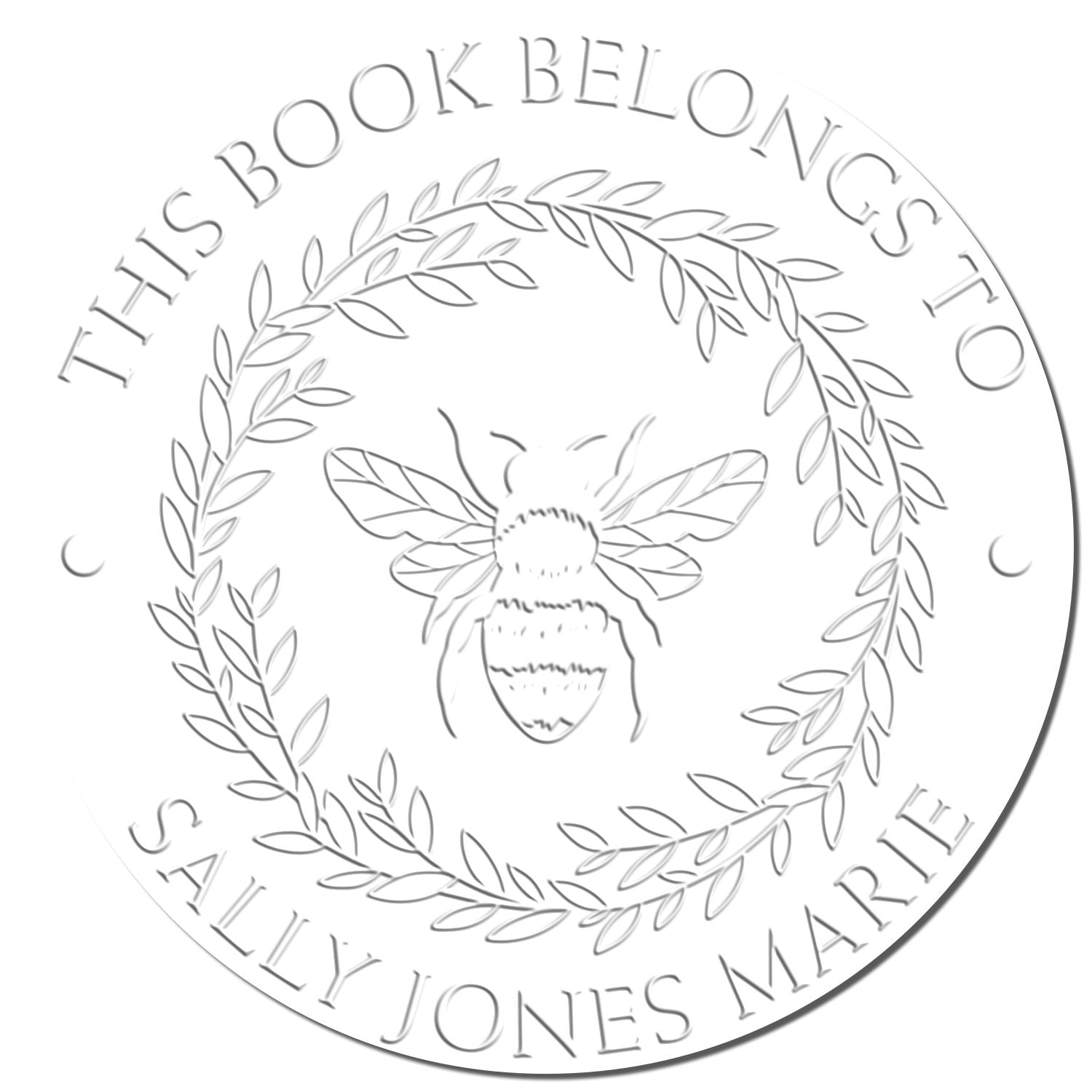 Enlivening Bee Handheld Custom Library Gift Seal
