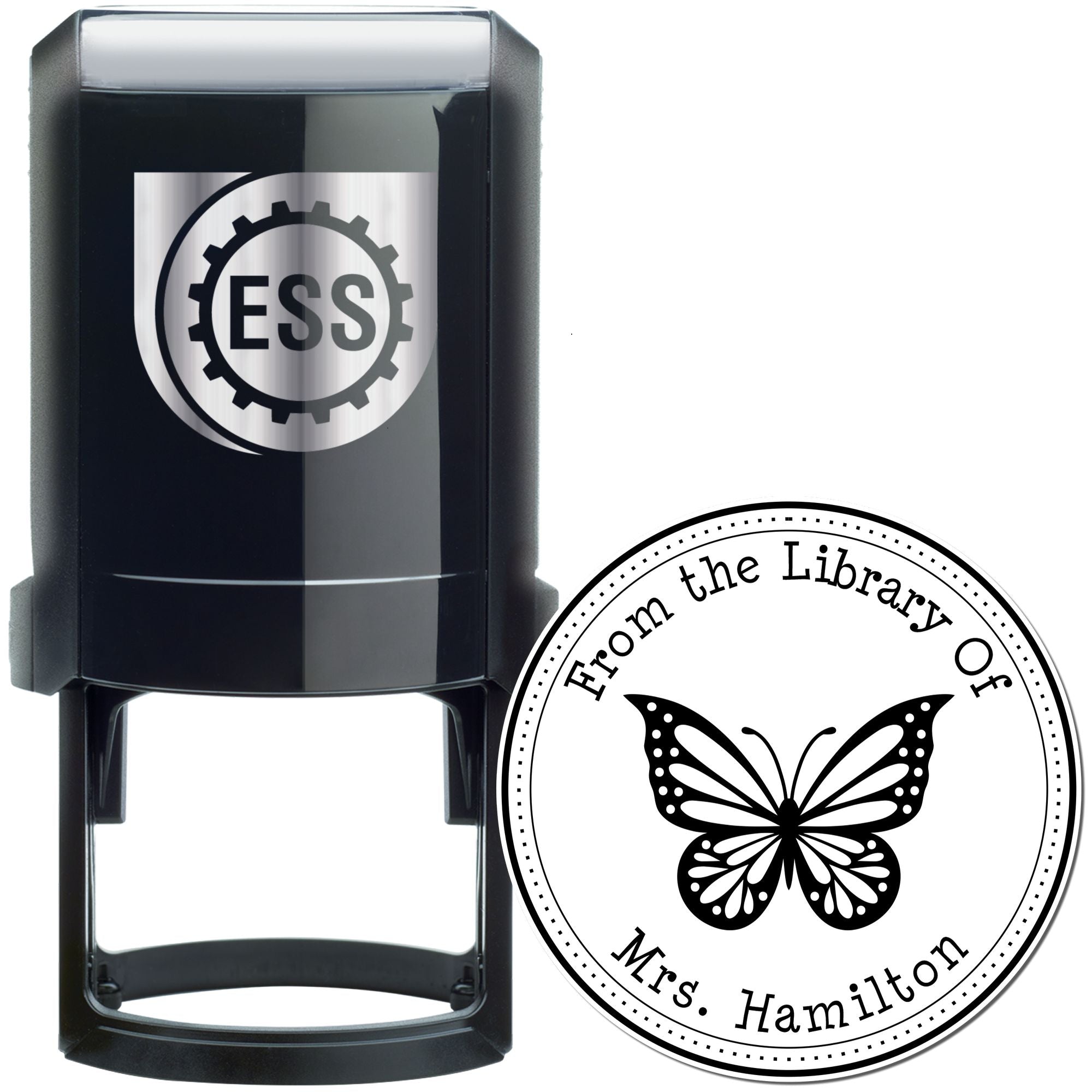 Self-Inking Swoon-worthy Butterfly Custom Read It Love It Return It Stamp - Engineer Seal Stamps