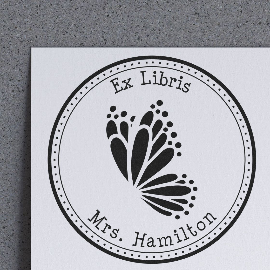 Self-Inking Zesty Butterfly Custom Read It Love It Return It Stamper - Engineer Seal Stamps