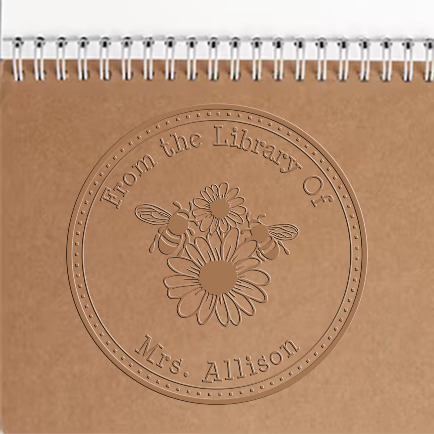 Soft Mesmerizing Bees Custom Private Library Embossing Stamp - Engineer Seal Stamps