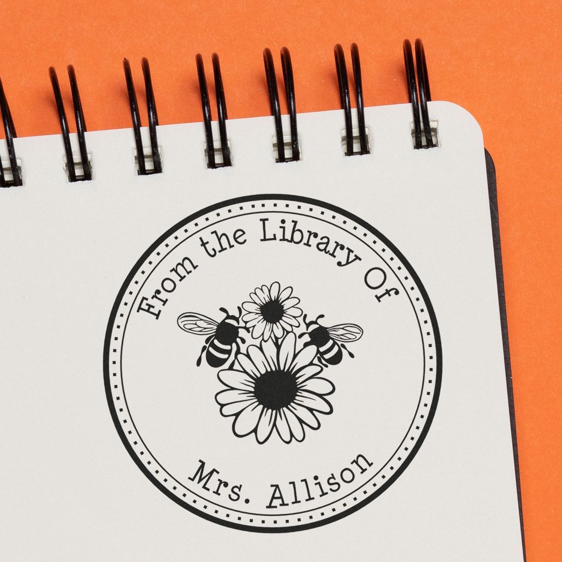 Self-Inking Mesmerizing Bees Custom Reader Stamp