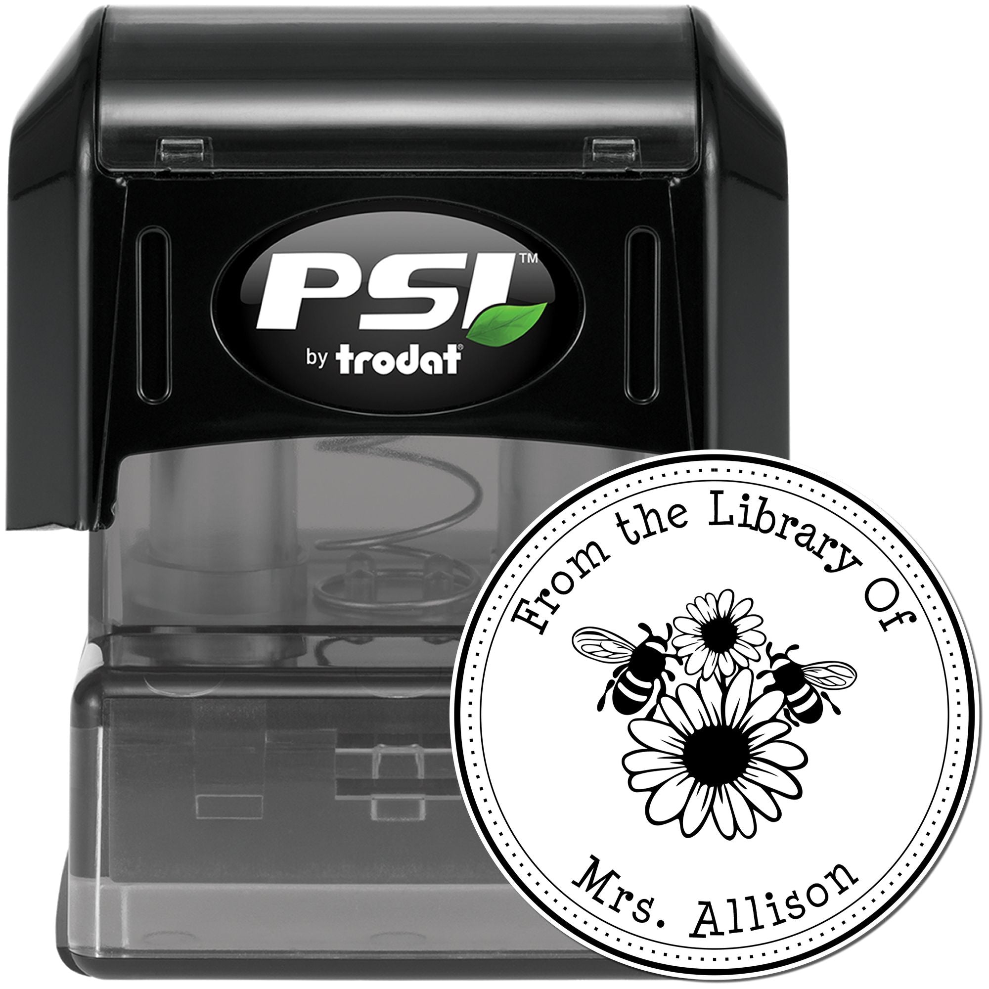 PSI Pre-Inked Mesmerizing Bees Custom Made Ownership Stamp - Engineer Seal Stamps