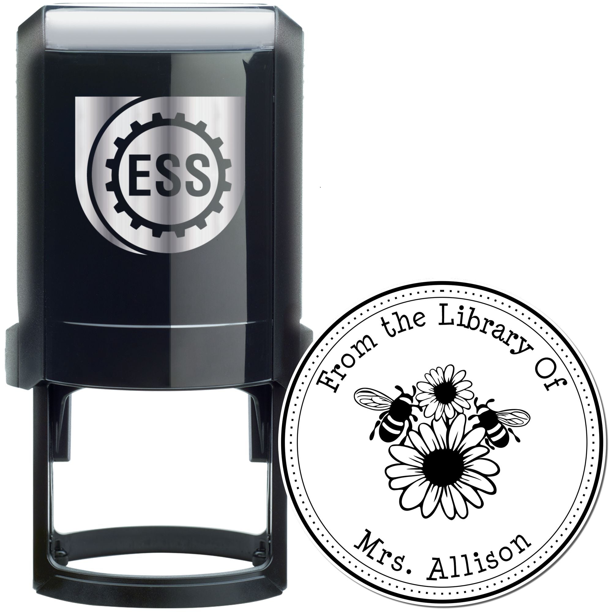 Self-Inking Mesmerizing Bees Custom Reader Stamp