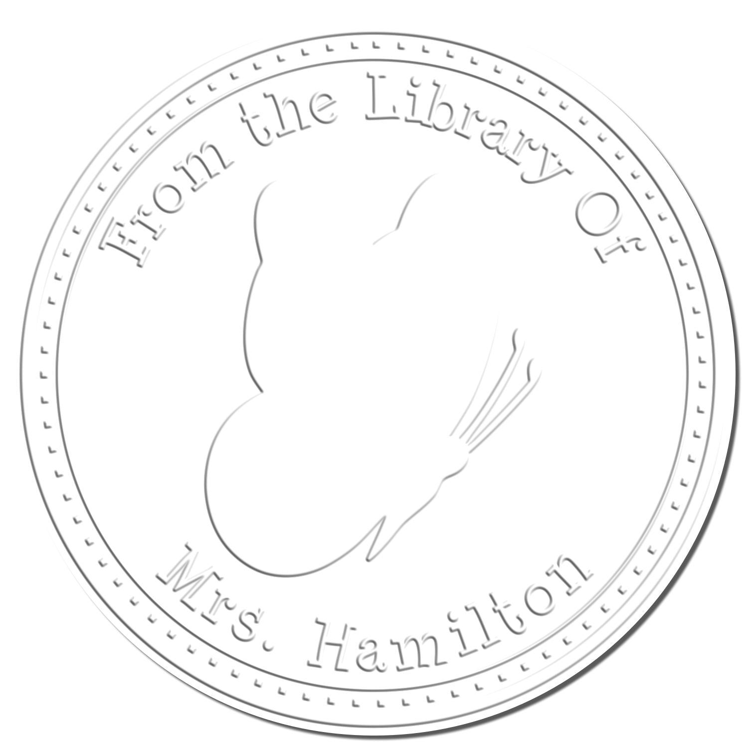 Hybrid Alluring Butterfly Custom Made Book Embossing Stamp - Engineer Seal Stamps