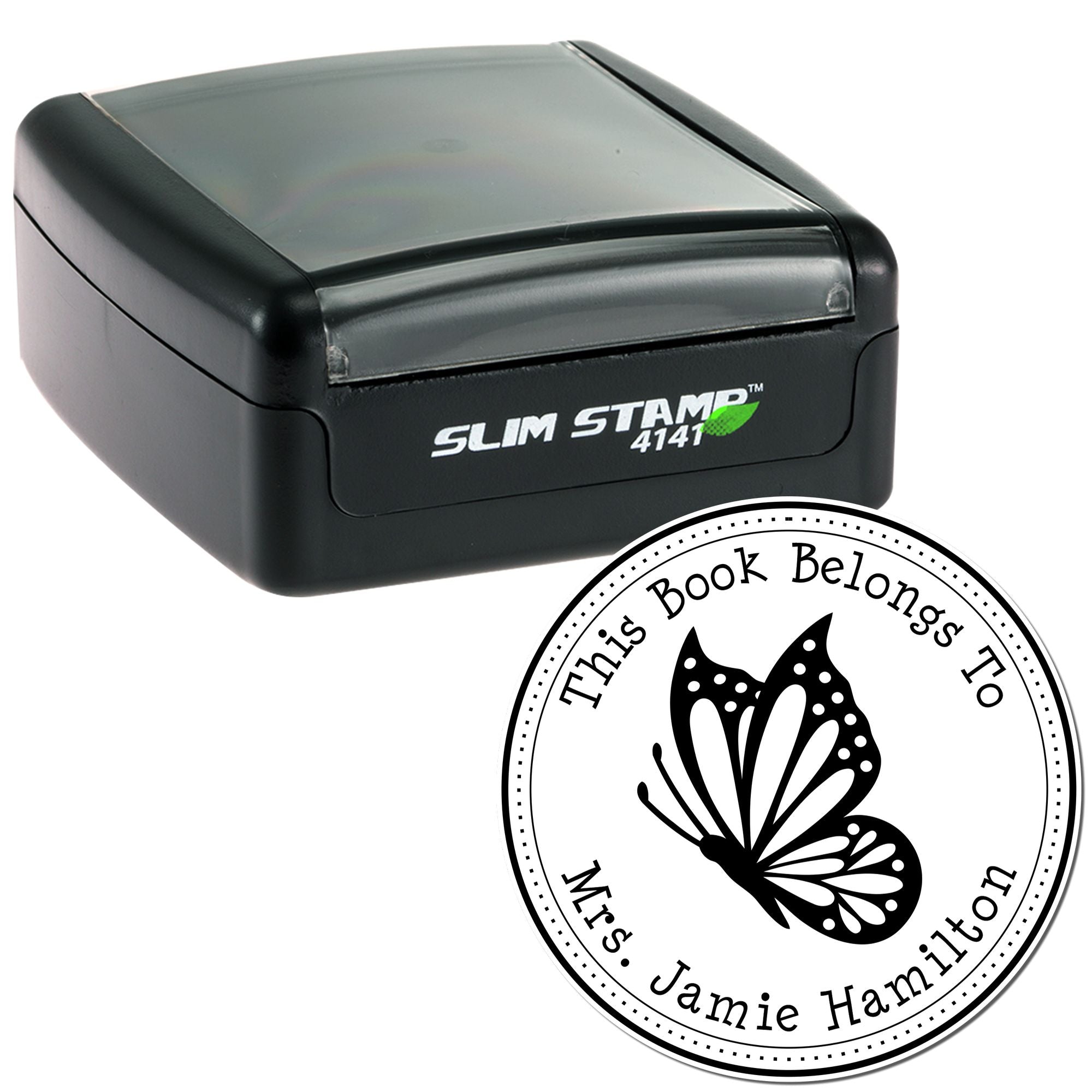 Pre-Inked Wonderous Butterfly Personalized Love It Stamp - Engineer Seal Stamps