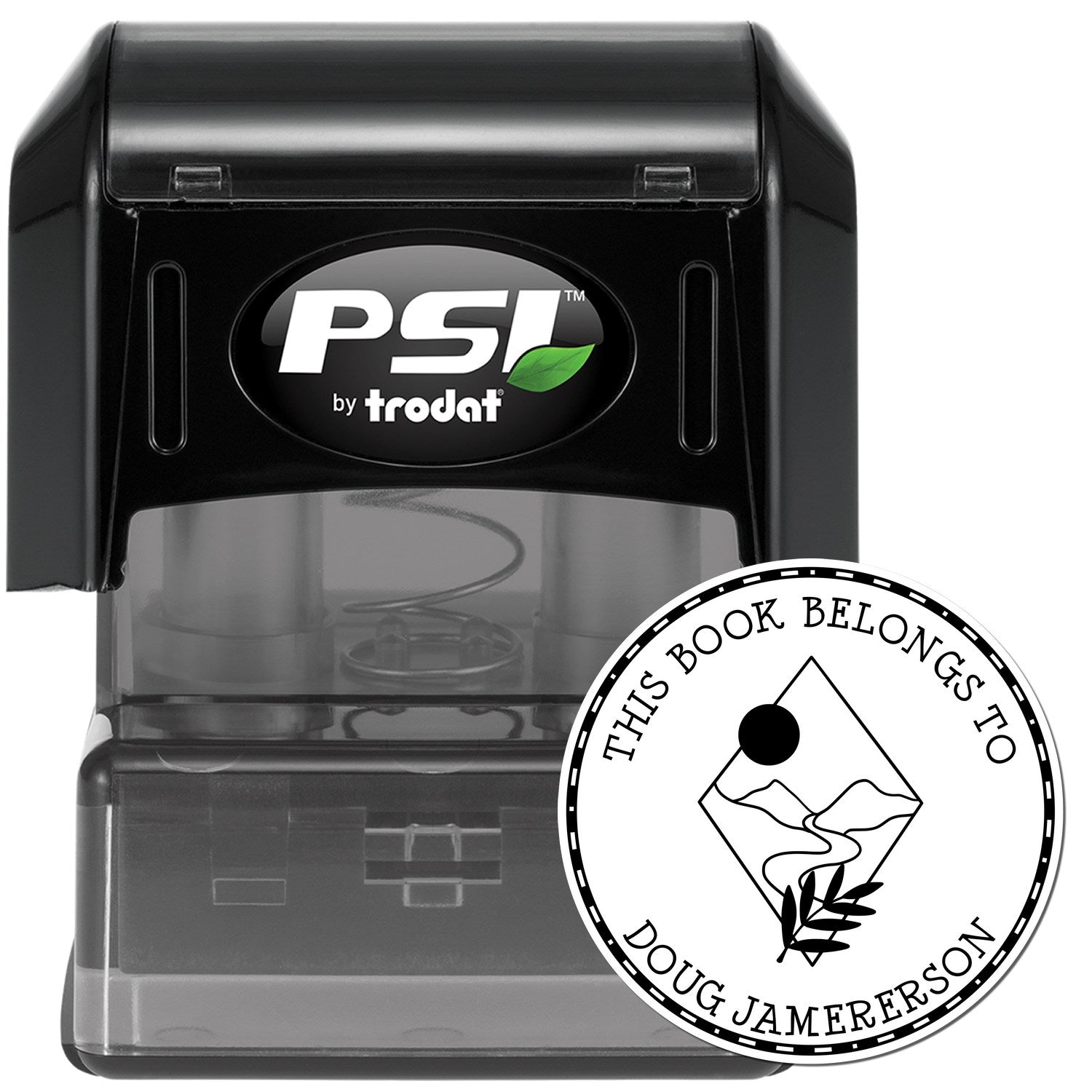 PSI Pre-Inked Bewitching Moon Customized Name Inscription Stamp - Engineer Seal Stamps