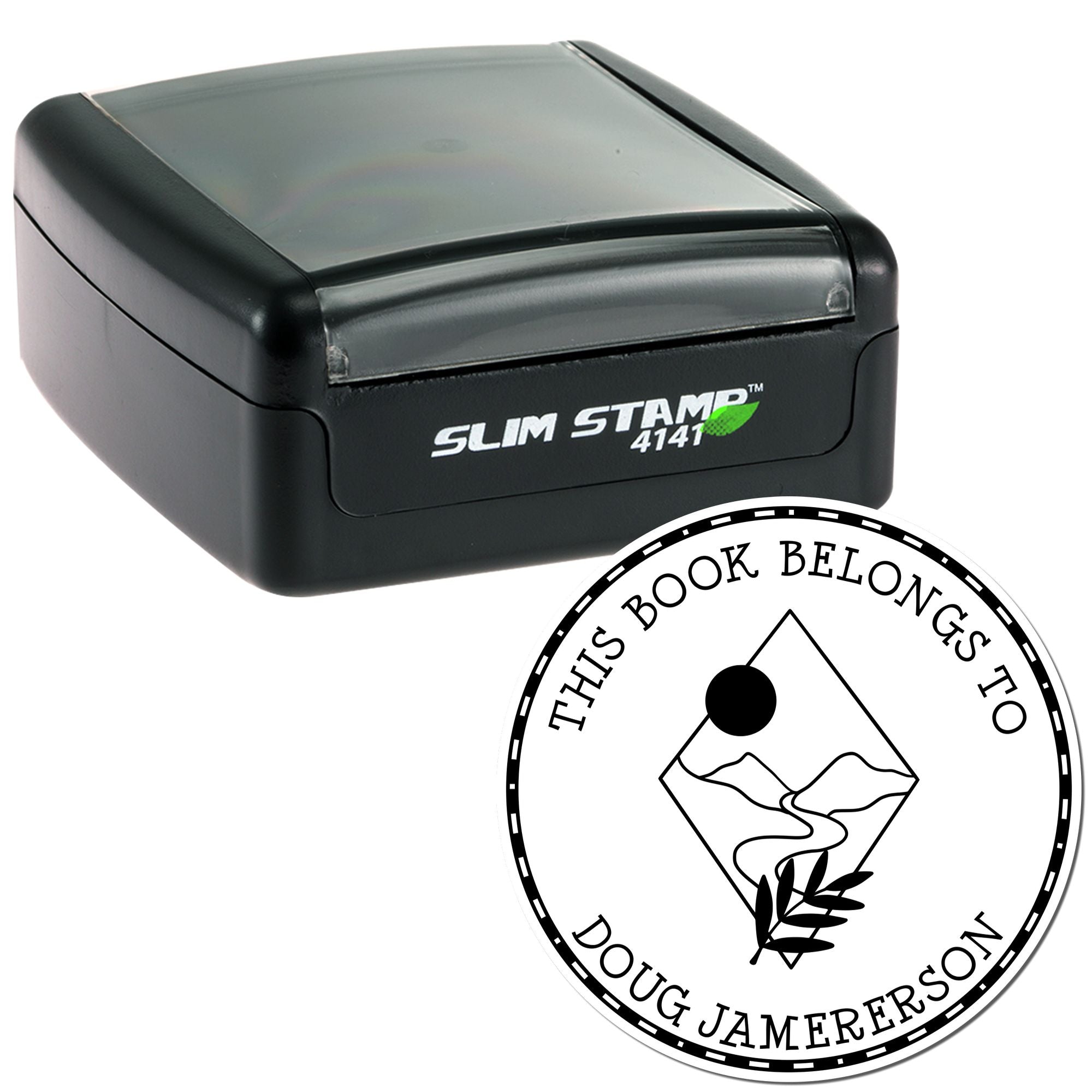 Pre-Inked Bewitching Moon Personalized Library Collection Stamp - Engineer Seal Stamps