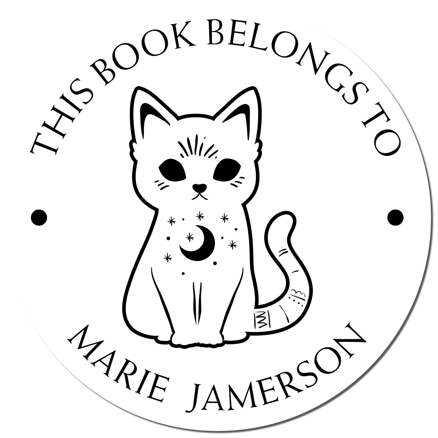 Self-Inking Mesmerizing Cat Personalized Read It Love It Return It Stamper