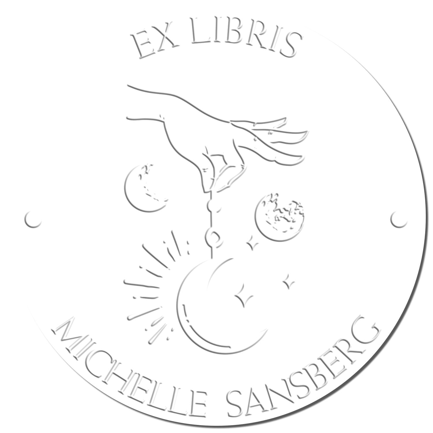Soft Hypnotic Sky Personalized Book Library Paper Embosser