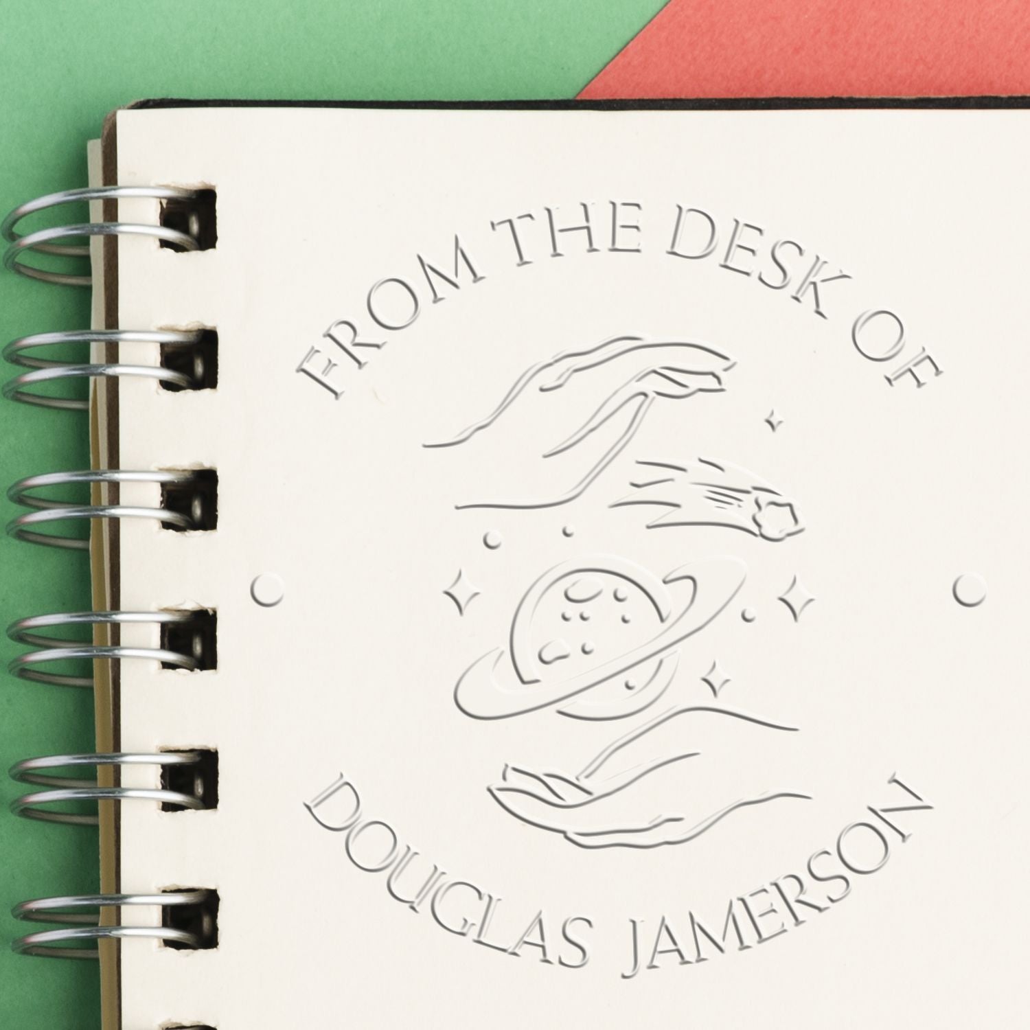Soft Graceful Planets Personalized Book Library Seal Press