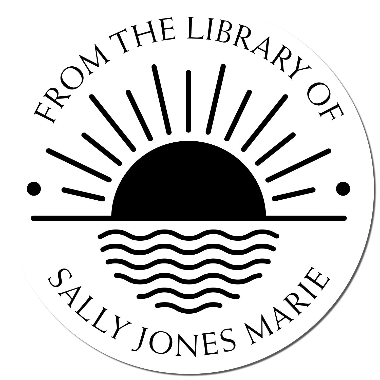 Self-Inking Playful Sunrise Customized Belongs To Stamper - Engineer Seal Stamps