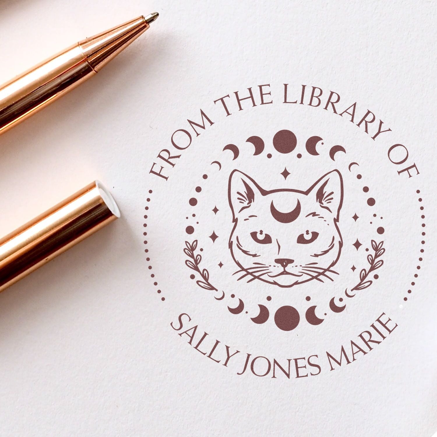 Self-Inking Magical Cat Custom Made Reader Stamp - Engineer Seal Stamps