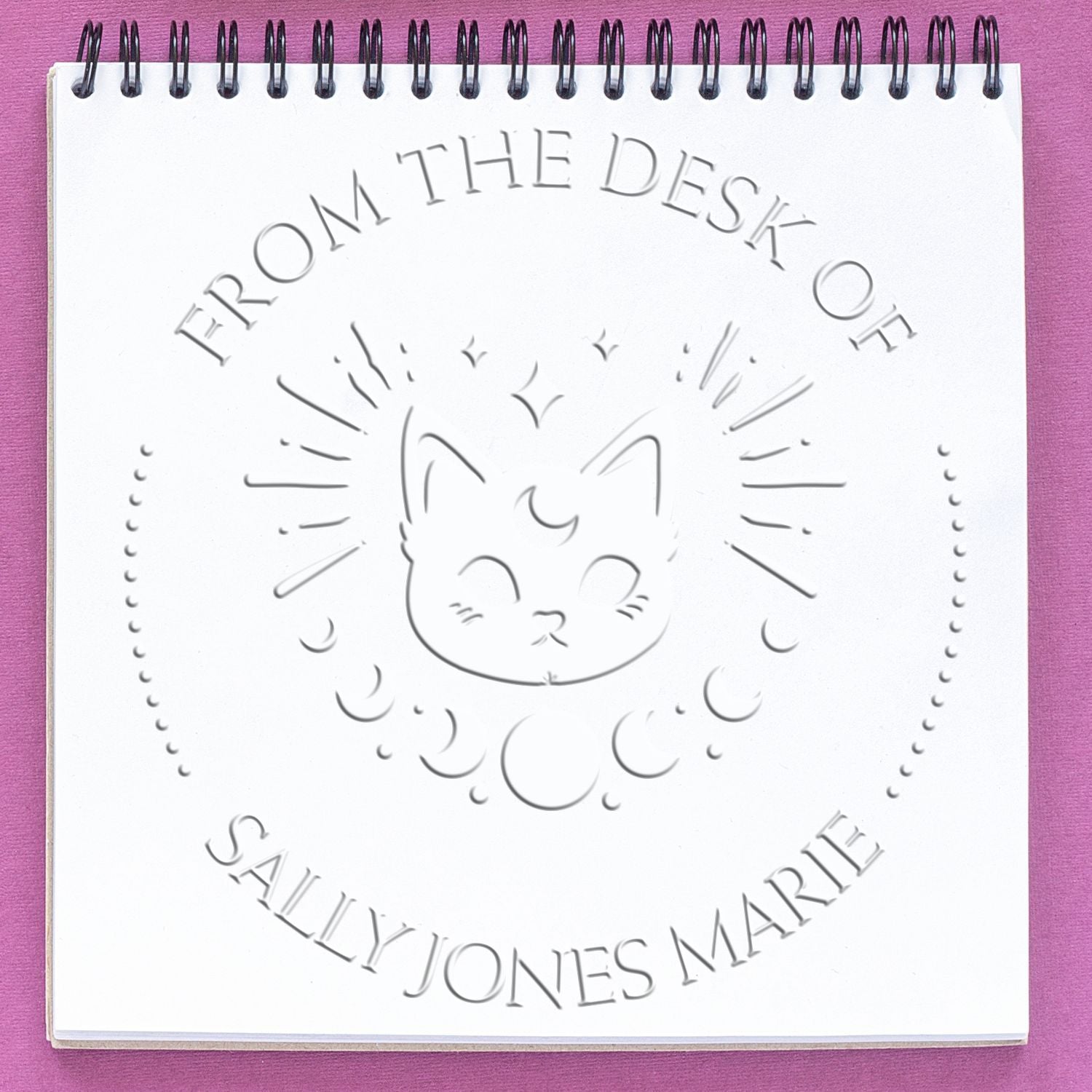 Soft Radiant Cat Personalized Book Lover Seal Press