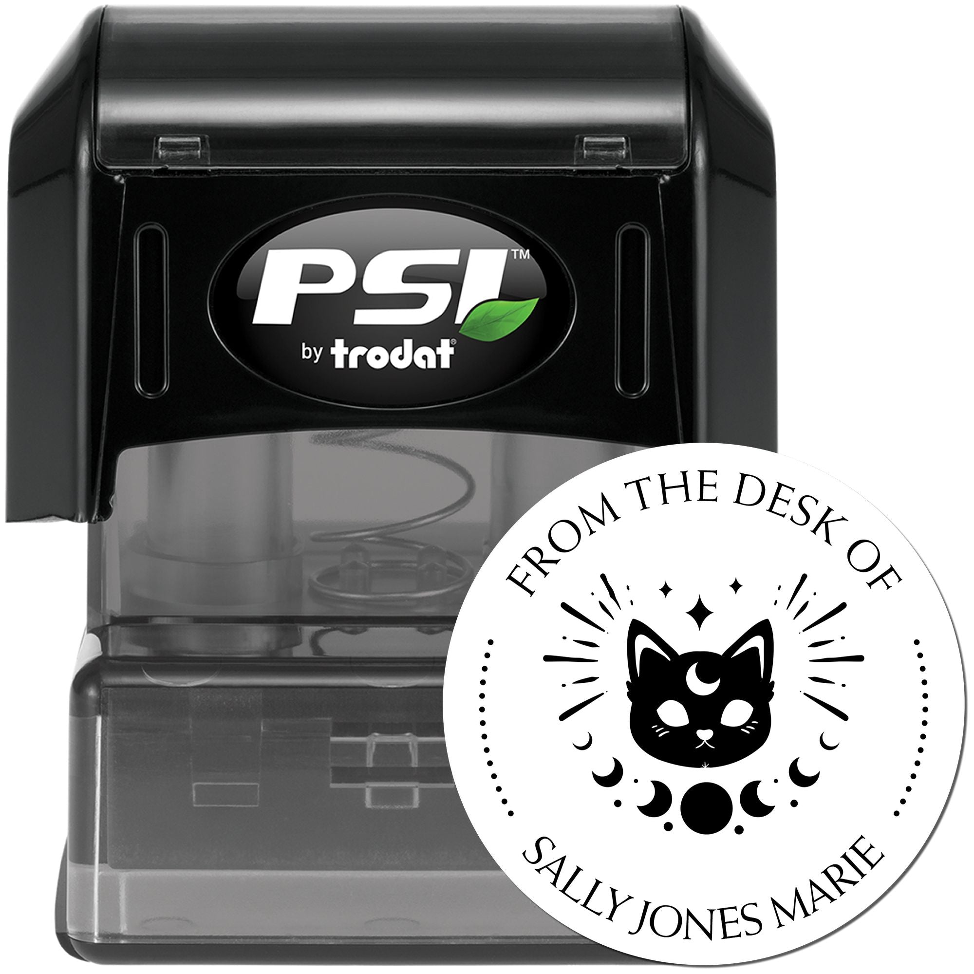 PSI Pre-Inked Radiant Cat Customized Read It Love It Stamper - Engineer Seal Stamps