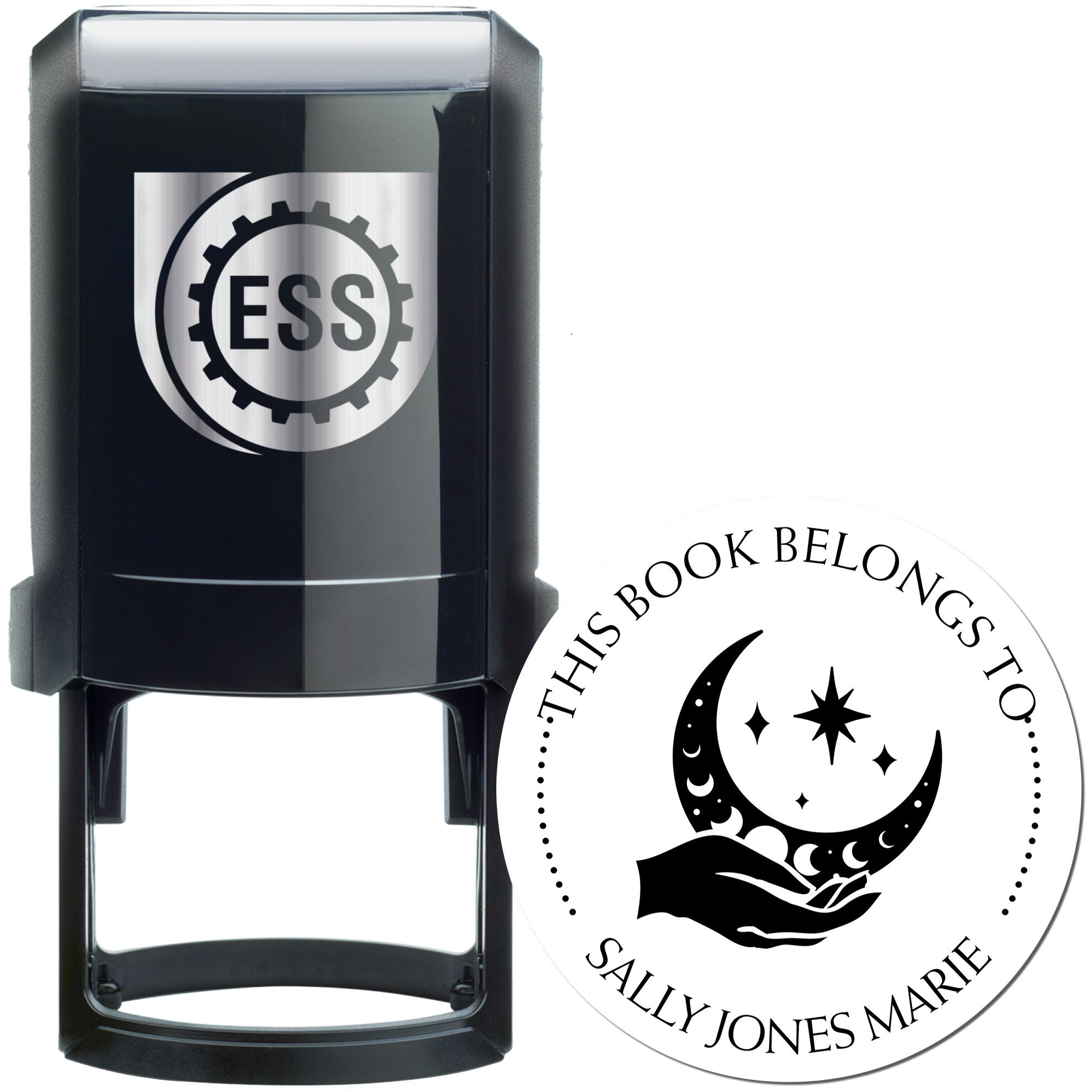 Self-Inking Vivid Sky Customized Book Belongs to Stamper - Engineer Seal Stamps