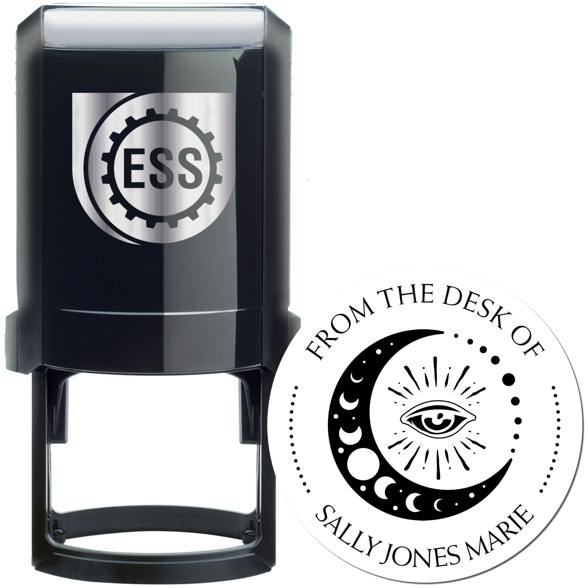 Self-Inking Alluring Luna Customized Book Library Stamp - Engineer Seal Stamps