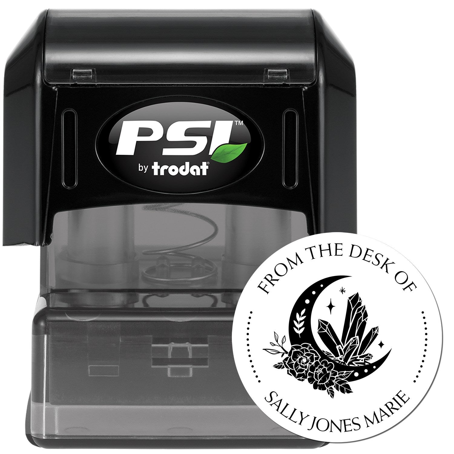 PSI Pre-Inked Fantastical Moon Personalized Belongs To Stamper - Engineer Seal Stamps