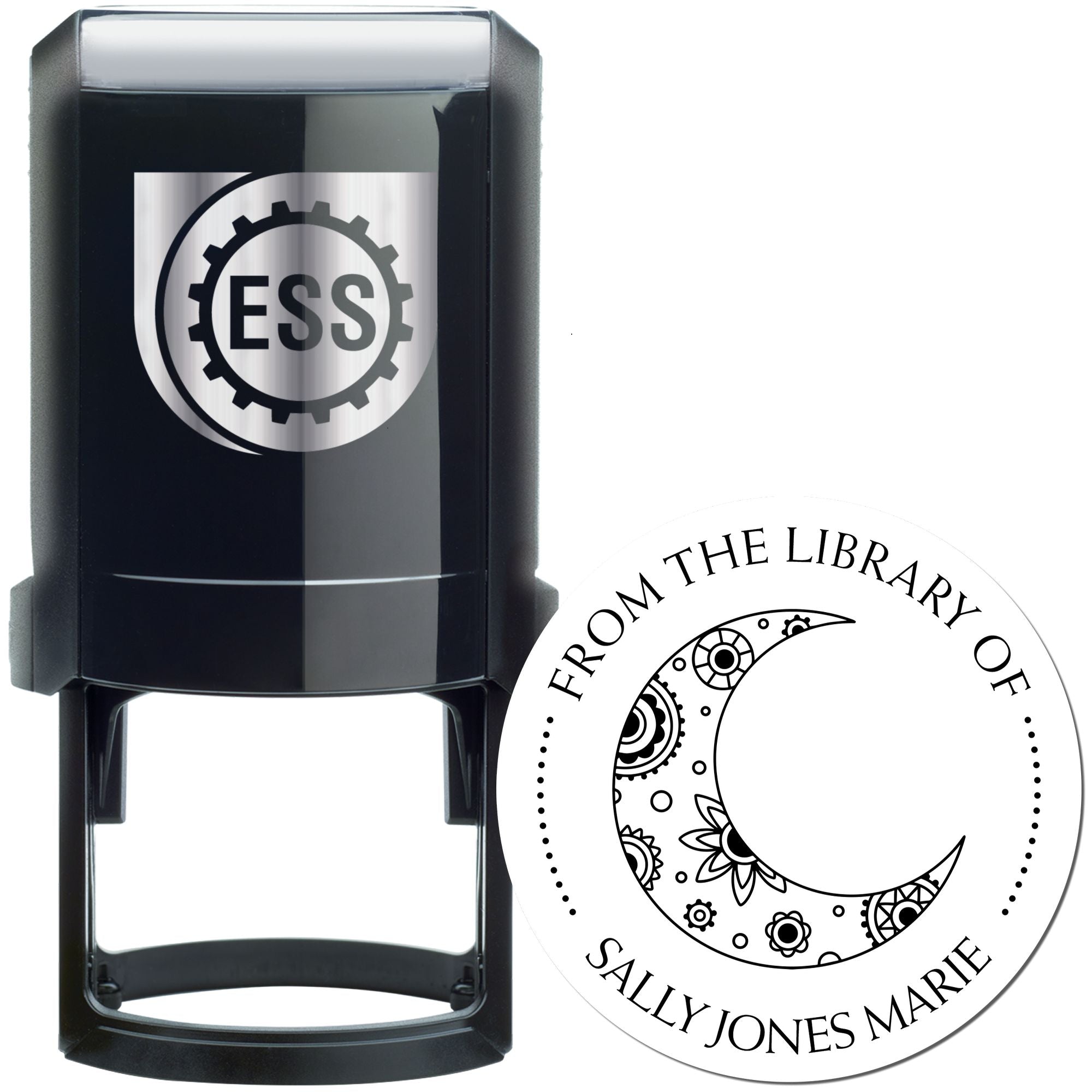 Self-Inking Whimsical Night Customized Book Ownership Stamper - Engineer Seal Stamps