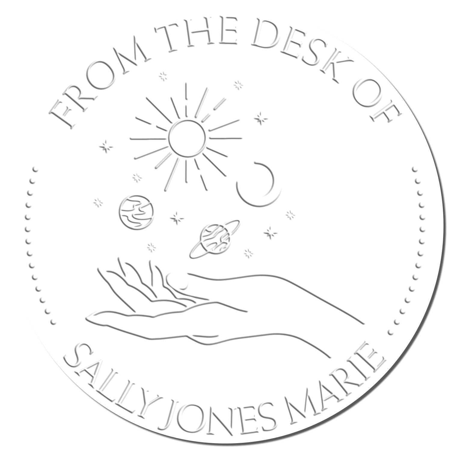 Soft Effervescent Nebulous Personalized Book Ownership Seal Press - Engineer Seal Stamps