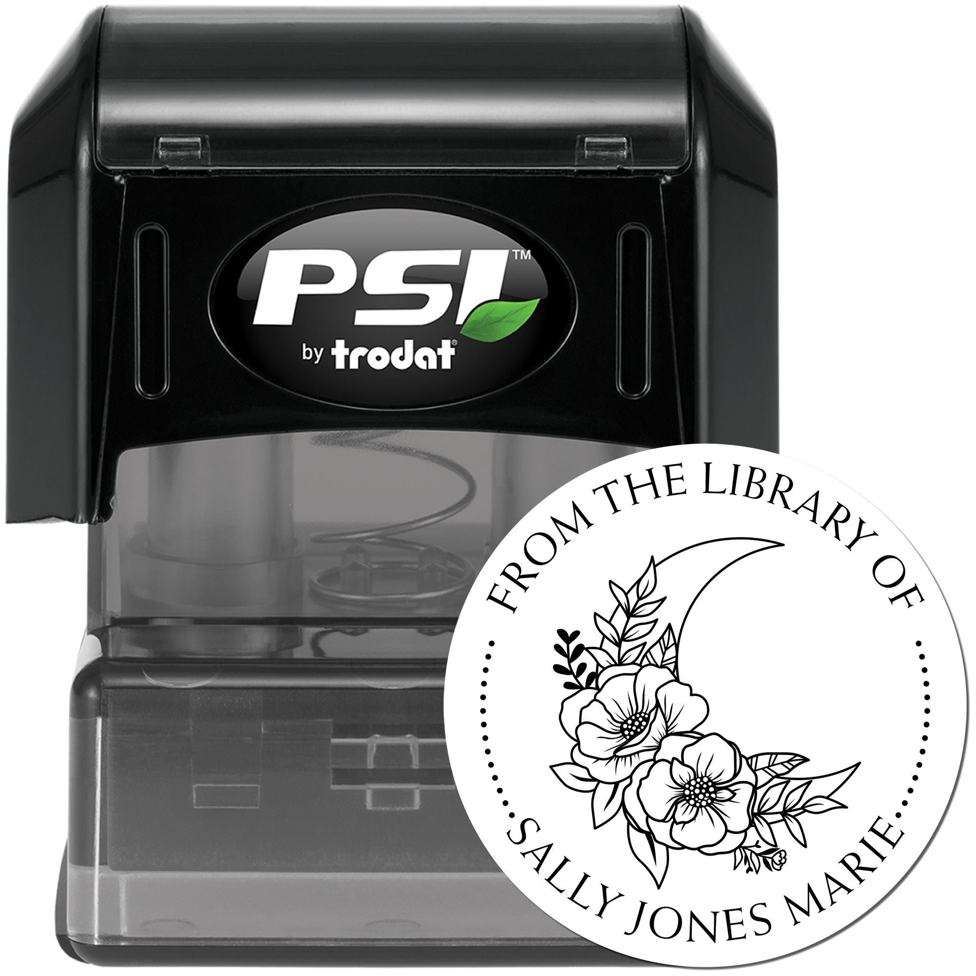 PSI Pre-Inked Gentle Moon Personalized Book Belongs to Stamper - Engineer Seal Stamps