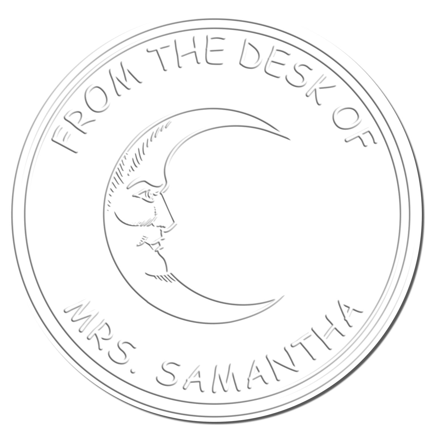 Soft Mysterious Sky Personalized Book Ownership Label Embossing Stamp