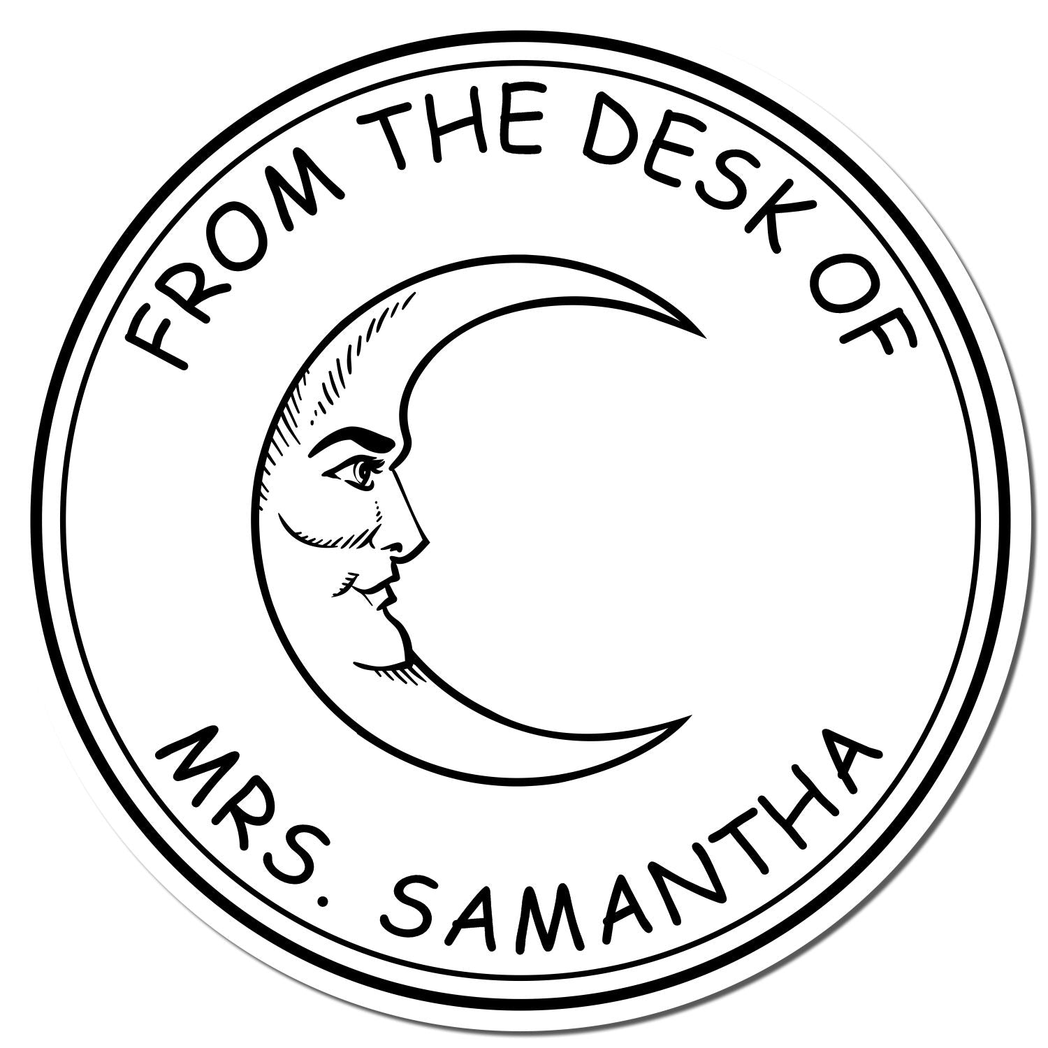 Self-Inking Mysterious Sky Customized Bookplate Stamper - Engineer Seal Stamps