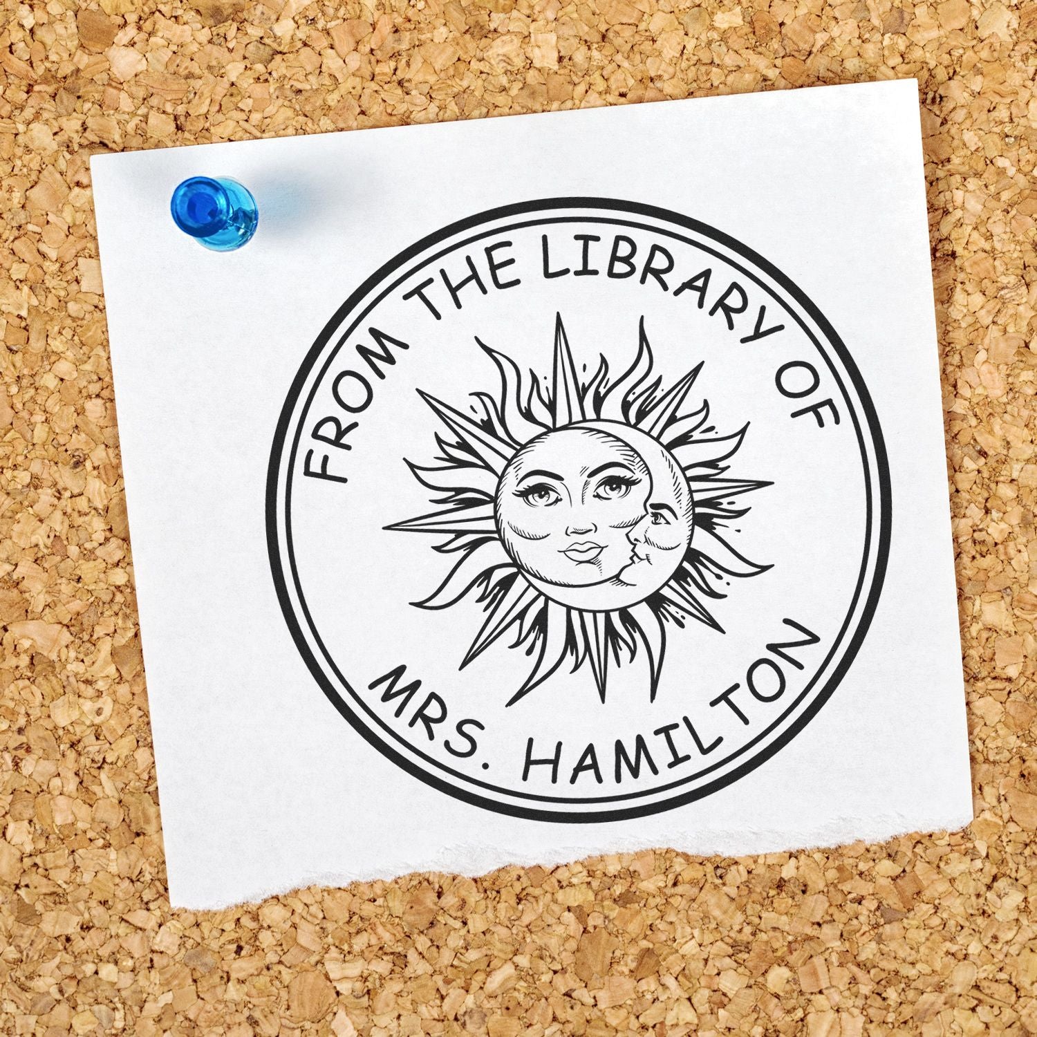 Self-Inking Bewitching Sky Customized Bookworm Stamper - Engineer Seal Stamps