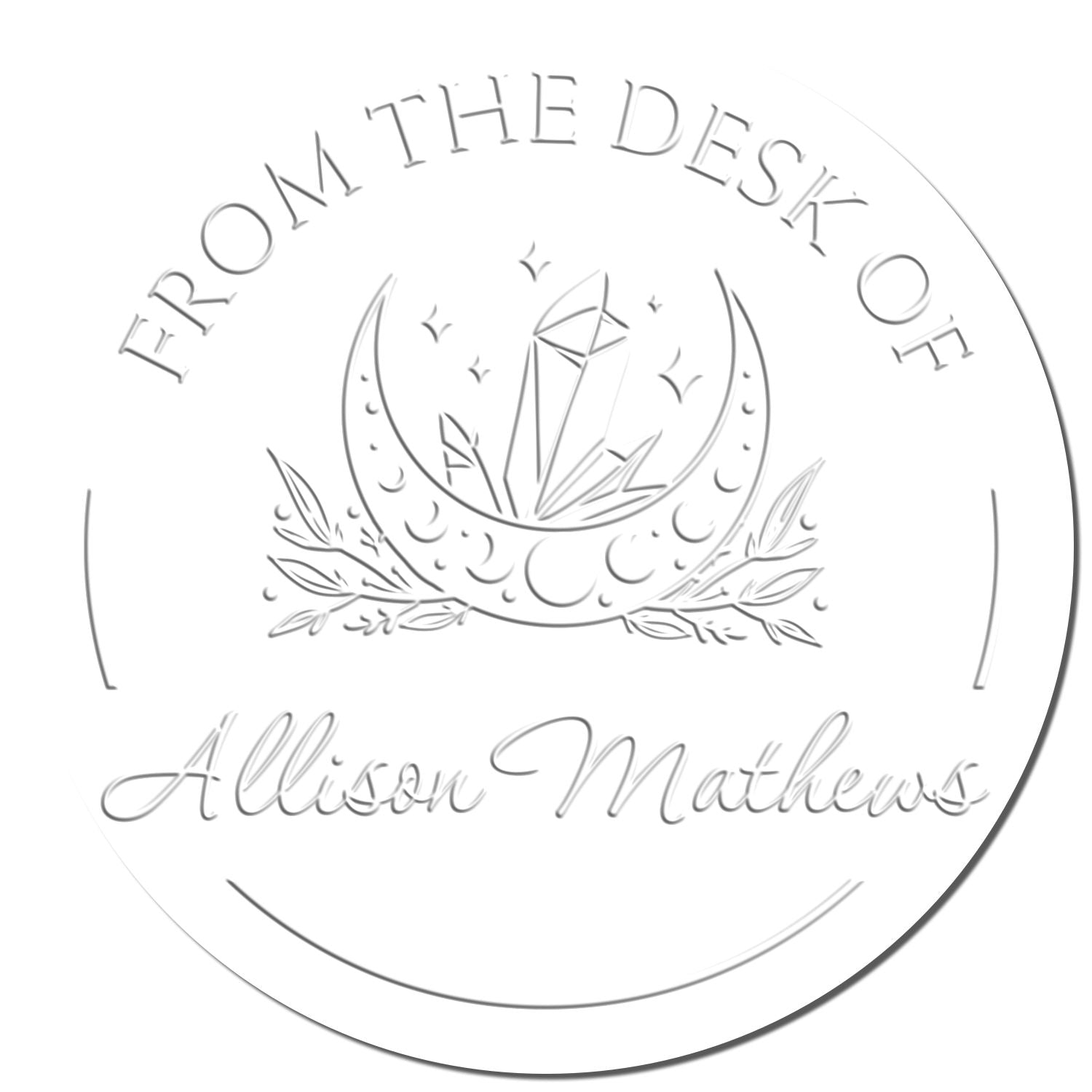 Desk Otherworldly Sky Personalized Book Embossing Stamp - Engineer Seal Stamps