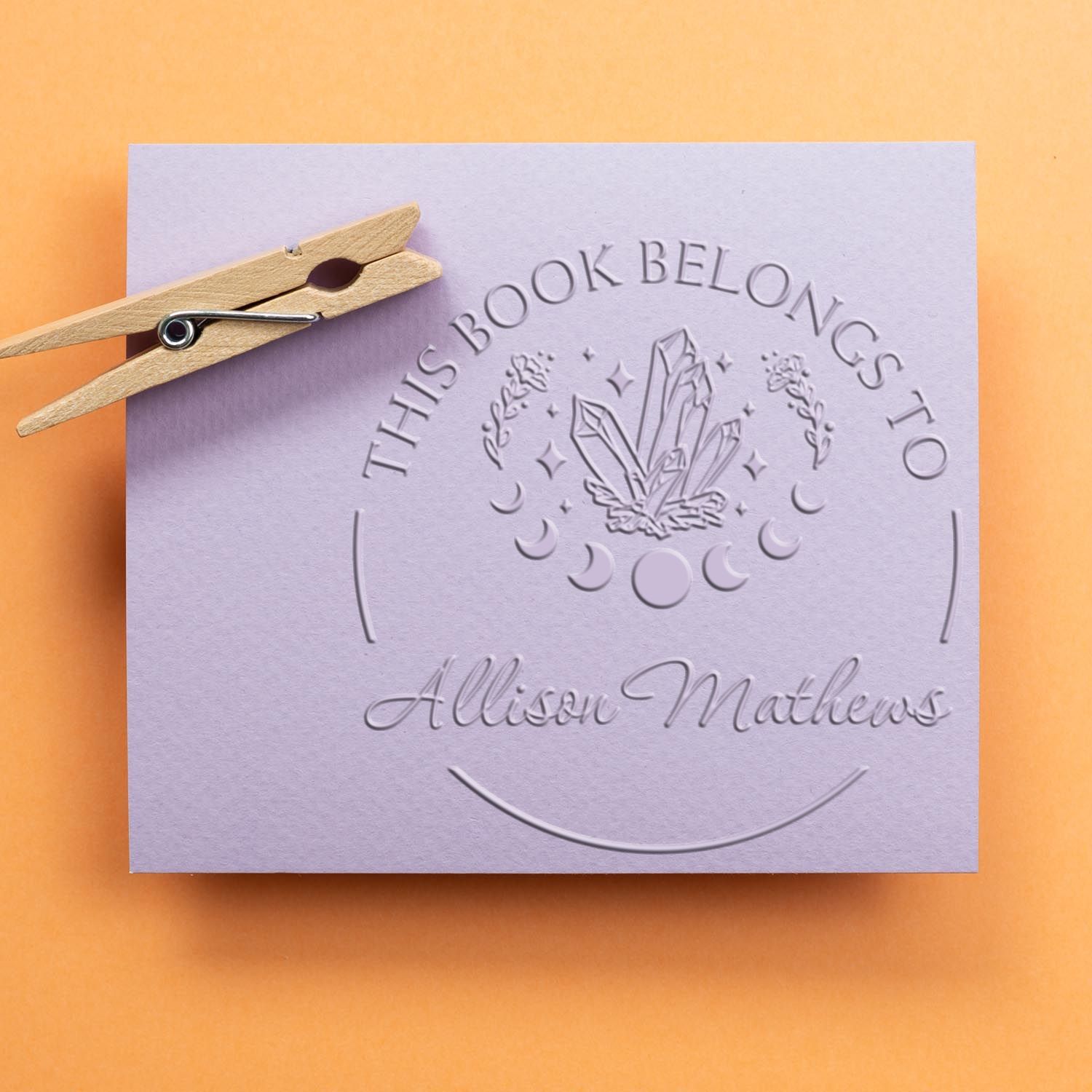Soft Supernal Crystals Custom Made Ownership Embossing Seal