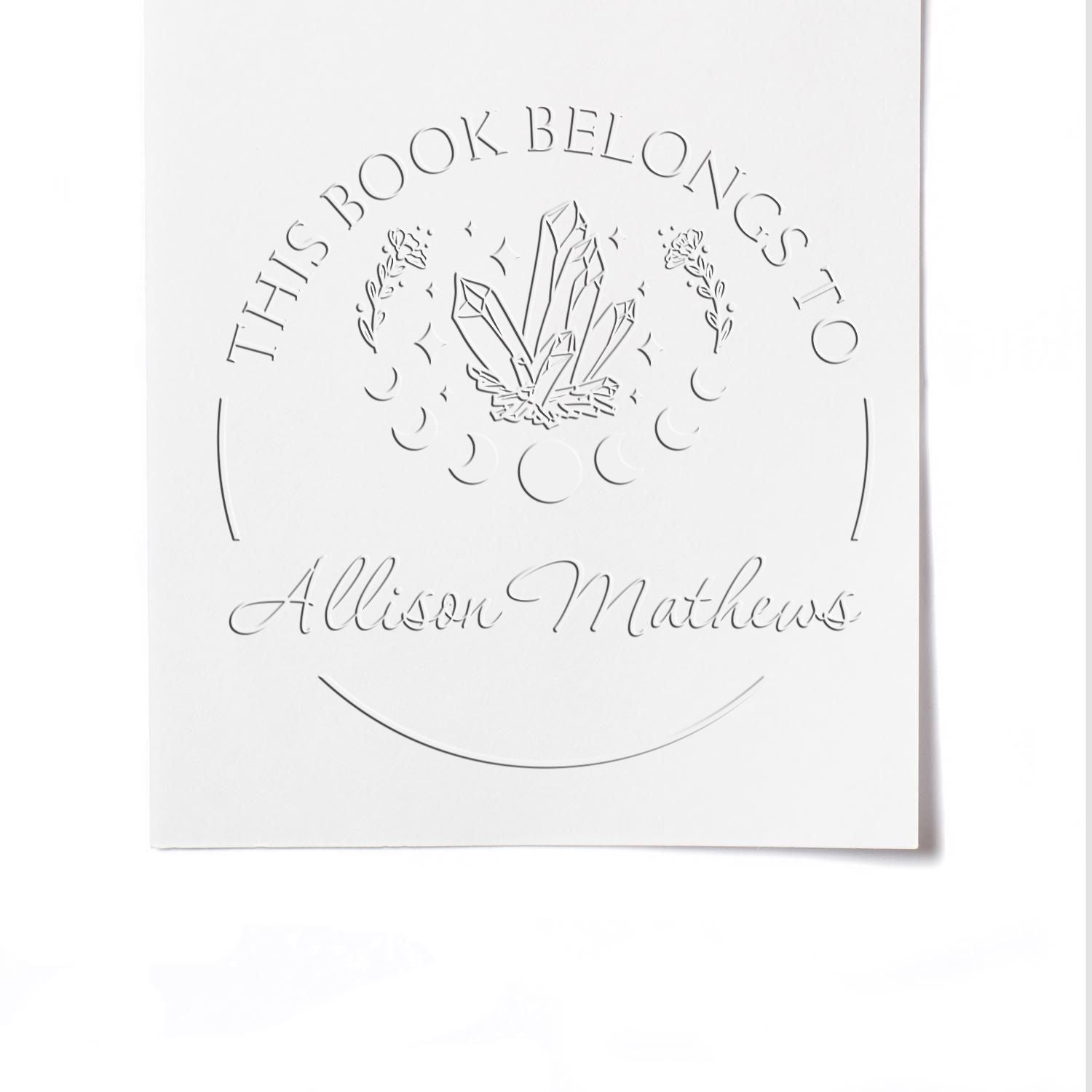 Soft Supernal Crystals Custom Made Ownership Embossing Seal