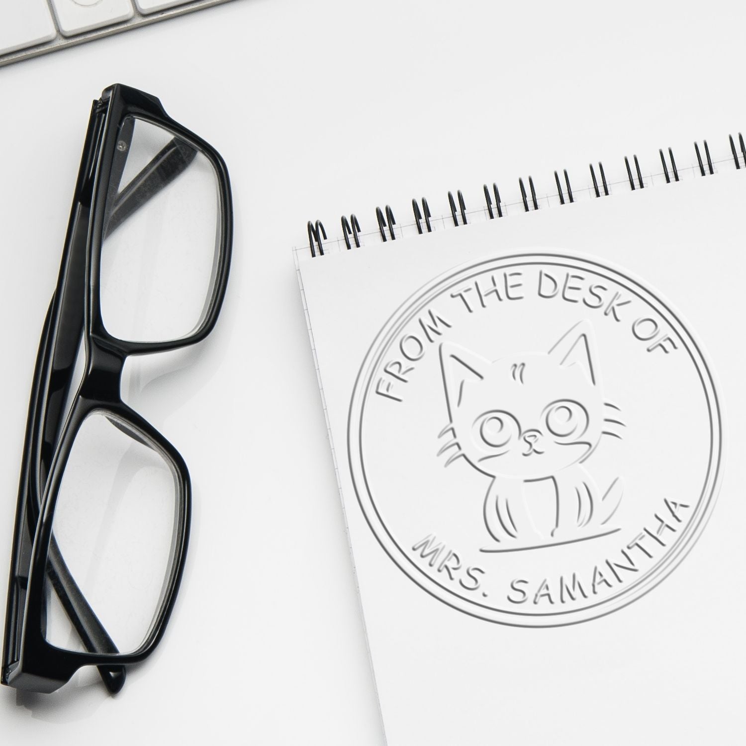 Soft Charming Cat Custom Belongs To Paper Embosser