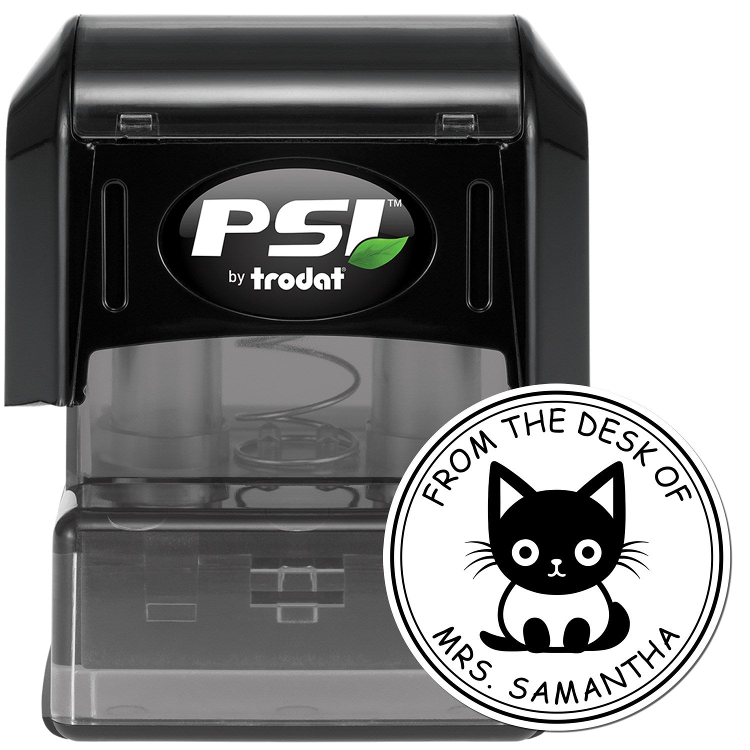 PSI Pre-Inked Furry Feline Customized Bibliophile Stamp - Engineer Seal Stamps
