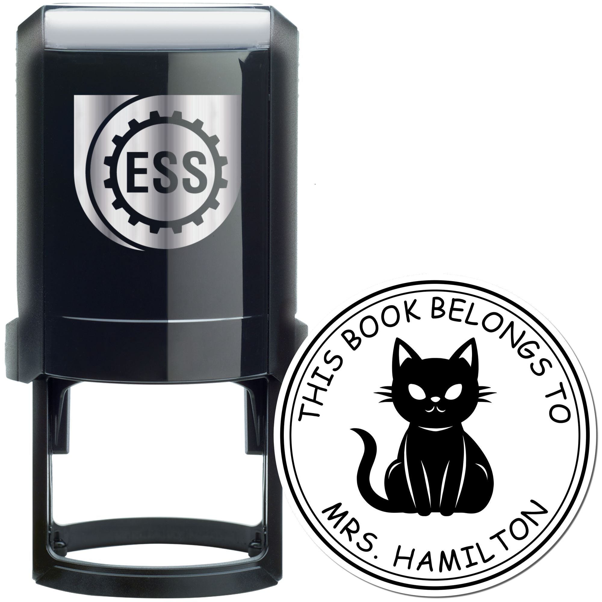 Self-Inking Mysterious Minx Custom Made Personal Library Stamp - Engineer Seal Stamps